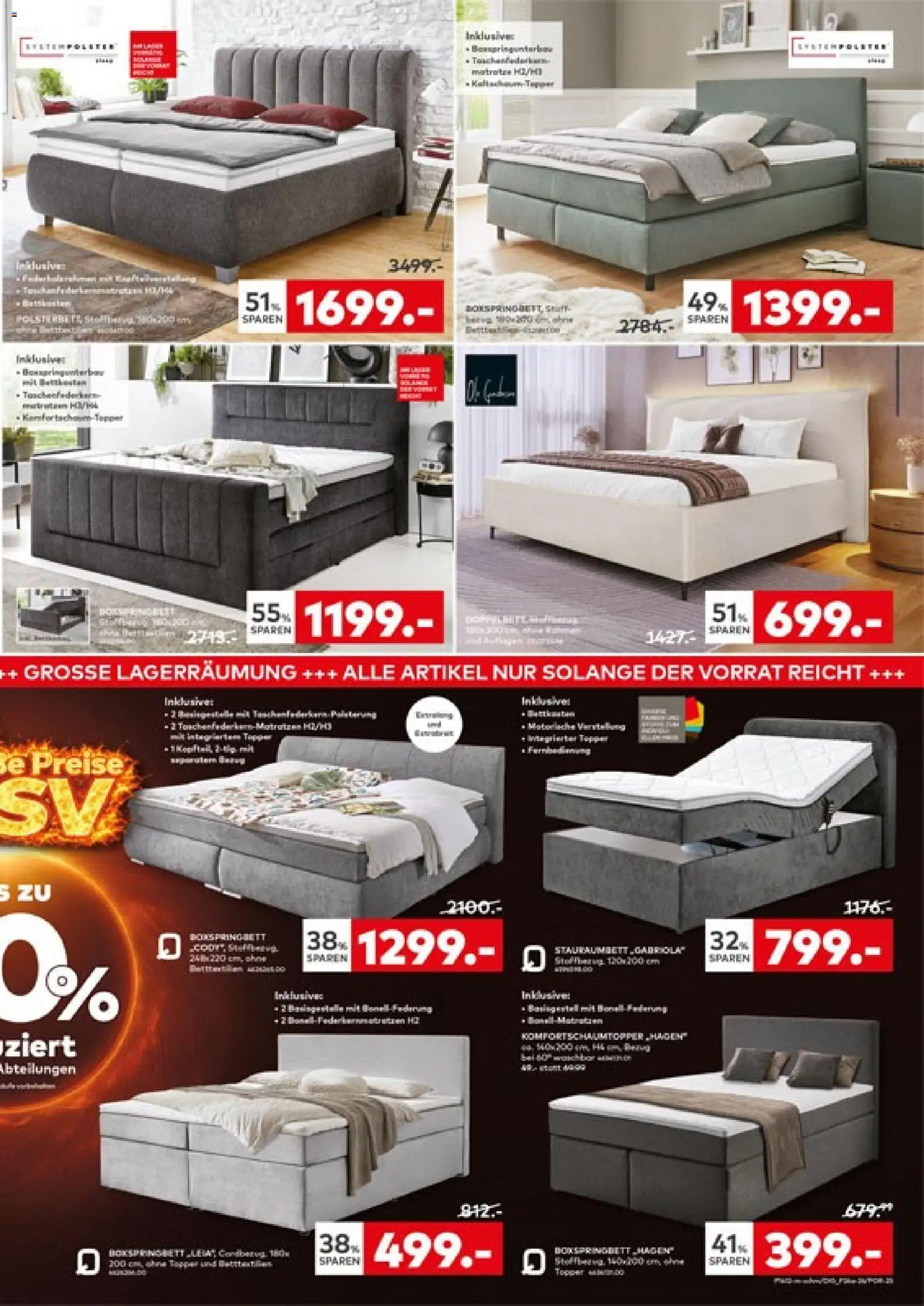 Porta! Prospekt Aachen – gültig ab 20.07.2026 | Seite: 3 | Produkte: Boxspringbett, Topper