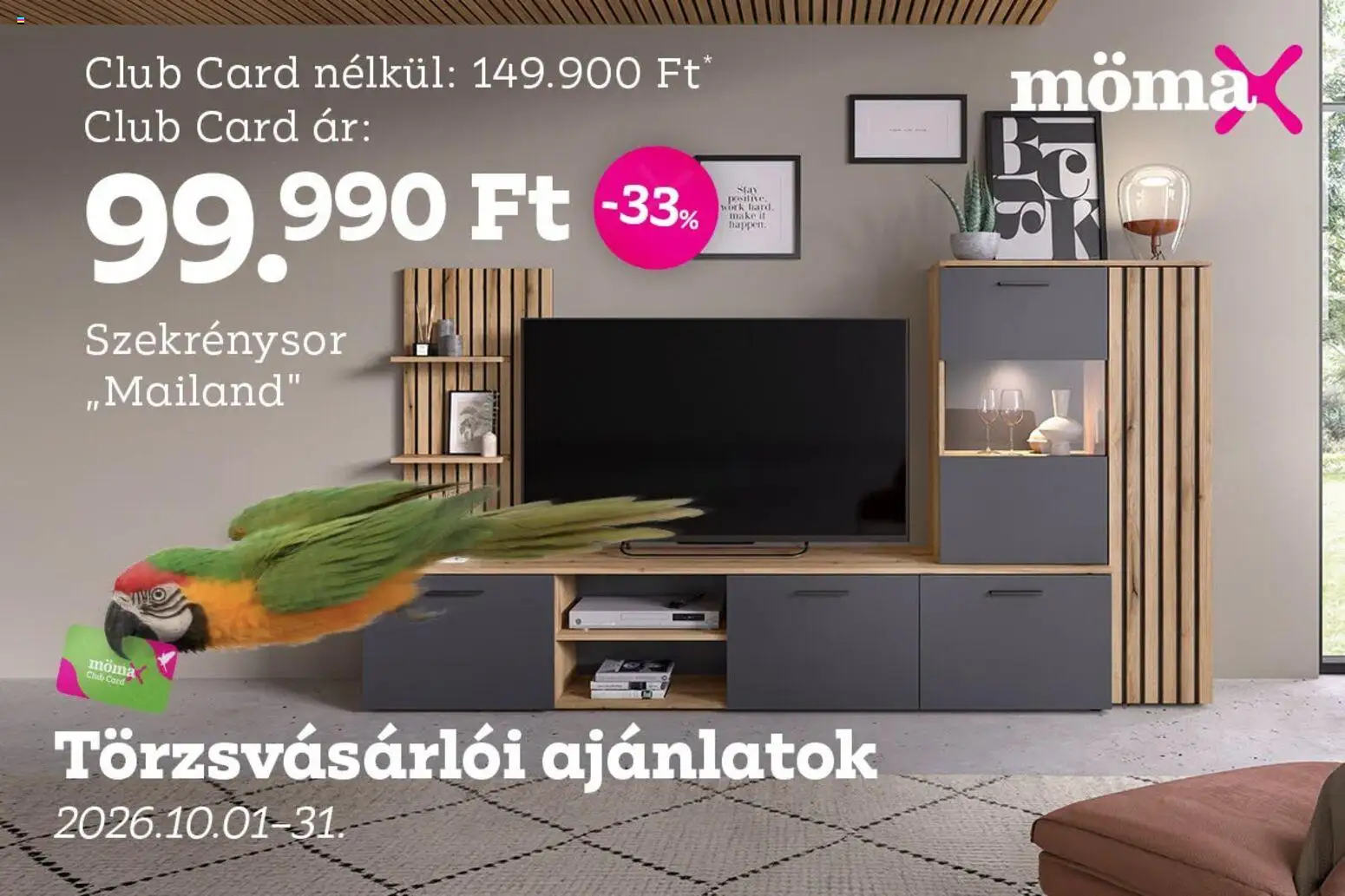 Mömax akciós ujság - amely érvényes a következő dátumtól: 2026.10.01. | Oldal: 1