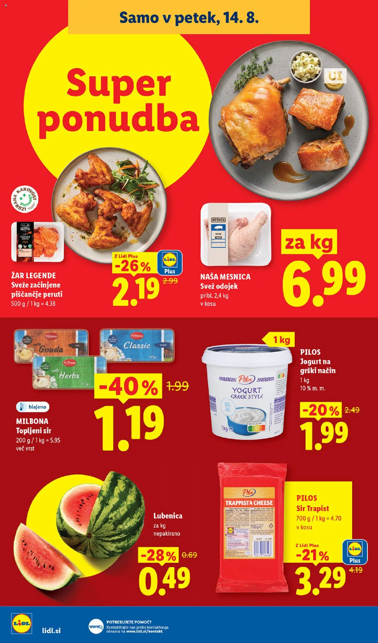 Novi Lidl katalog ponudbe – veljaven od 13.08.2026 | Stran: 36 | Izdelki: Lubenica, Zar, Topljeni sir, Jogurt