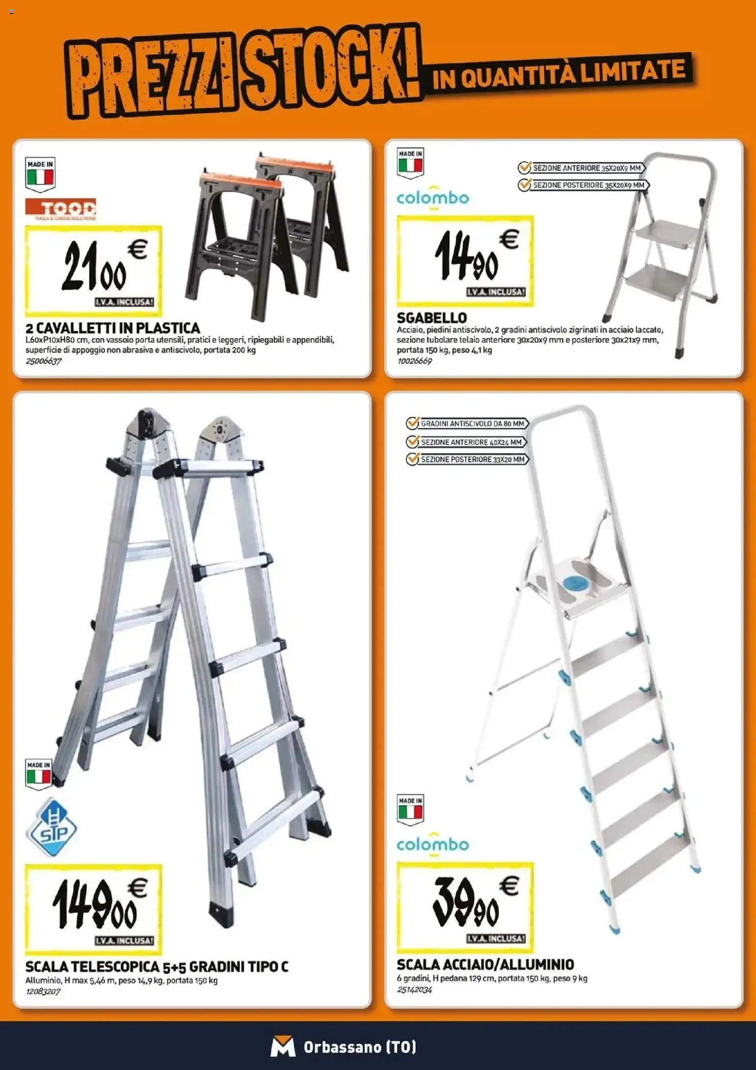 Volantino TECNOMAT del 29/10/2026 | Pagina: 15 | Prodotti: Porta, Sgabello, Scala, Vassoio