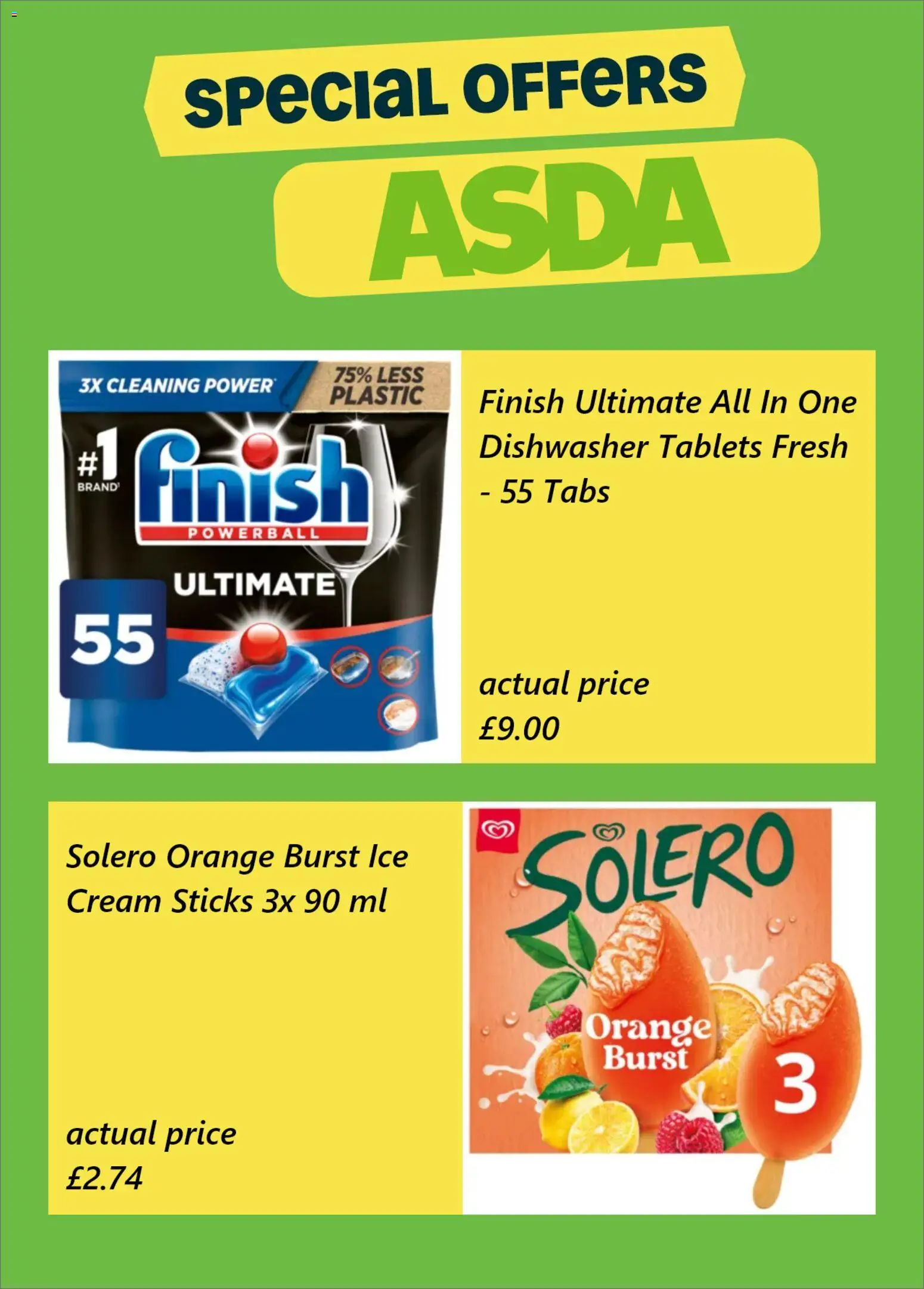 {H1} | Page: 5 | Products: Dishwasher tablets, Cream, Dishwasher, Orange
