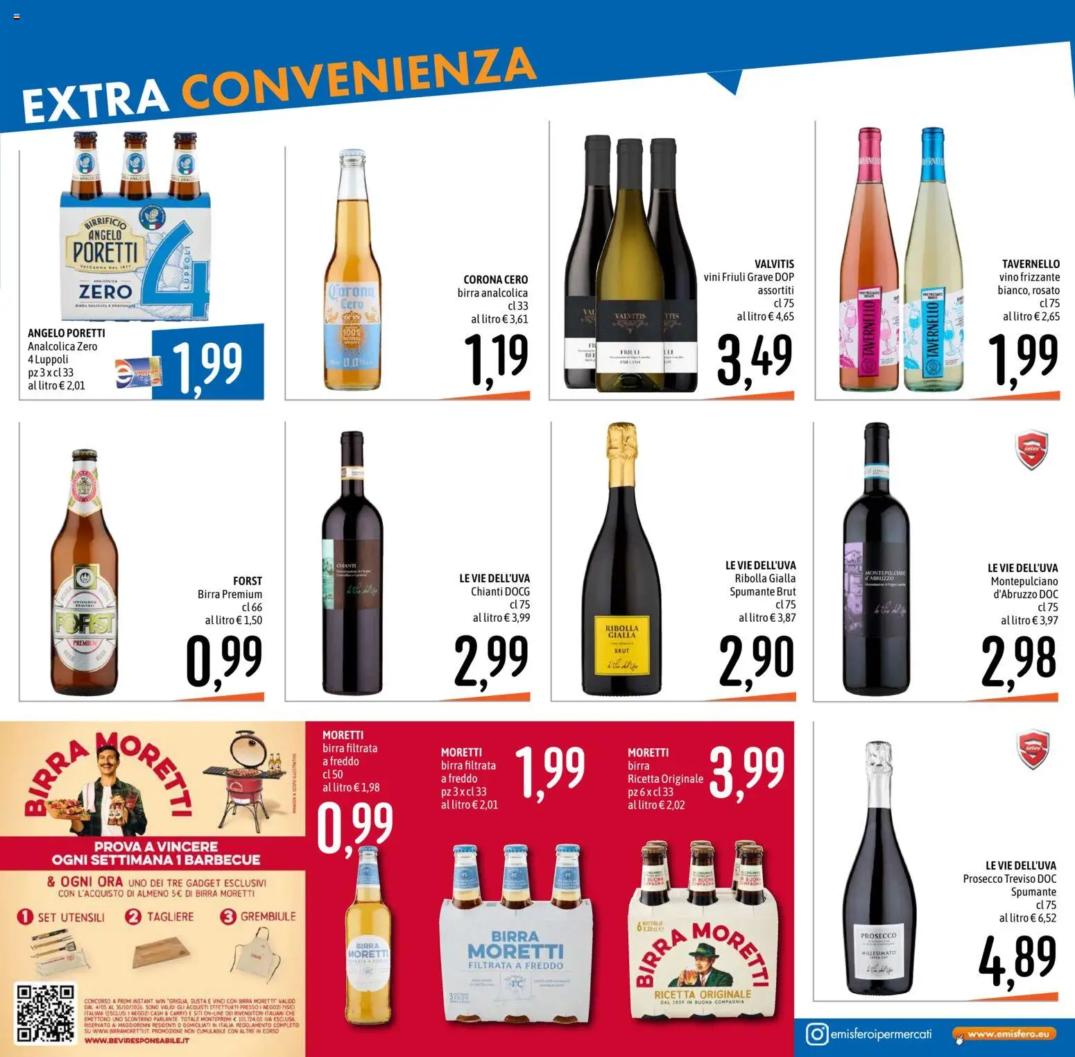 Volantino Emisfero del 27/08/2026 | Pagina: 11 | Prodotti: Birra, Barbecue, Spumante, Tagliere