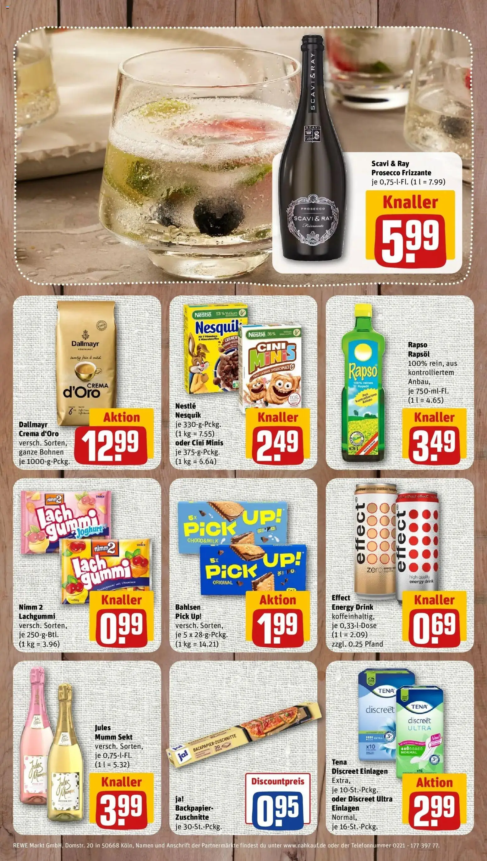 REWE Prospekt ab 21.09.2026 zum Blättern » Angebote | Seite: 8 | Produkte: Mumm sekt, Energy, Joghurt, Cini Minis