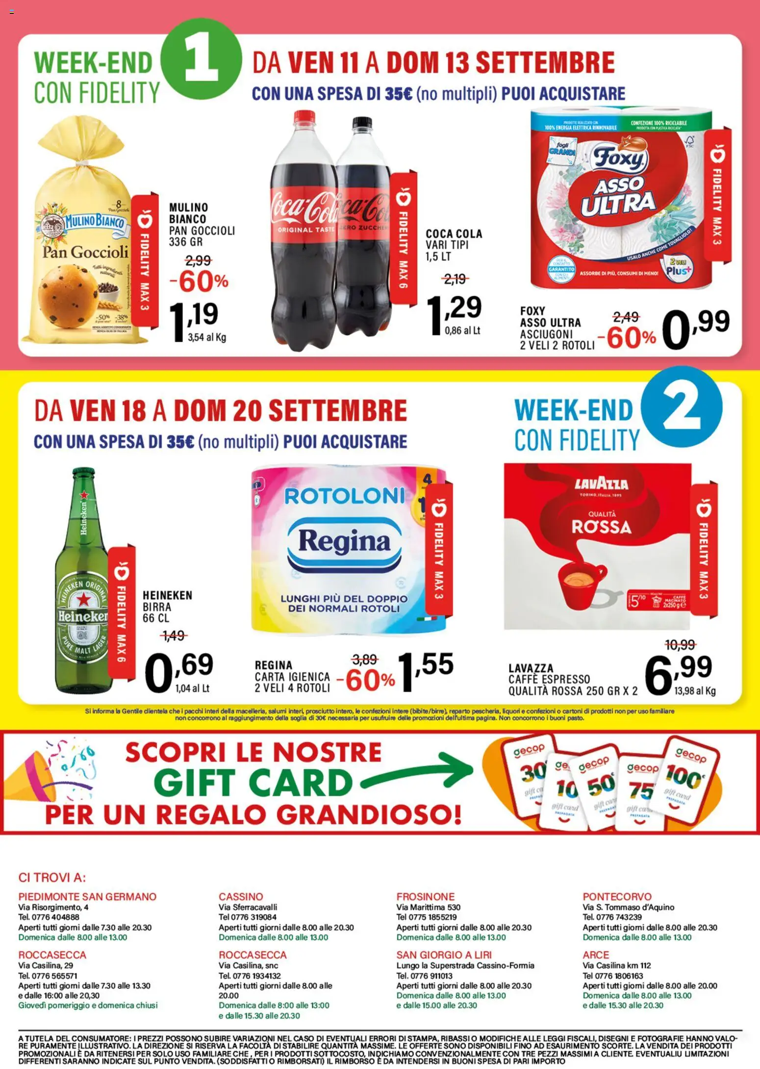Volantino GECOP del 07/09/2026 | Pagina: 20 | Prodotti: Caffè, Lavazza, Heineken, Coca Cola