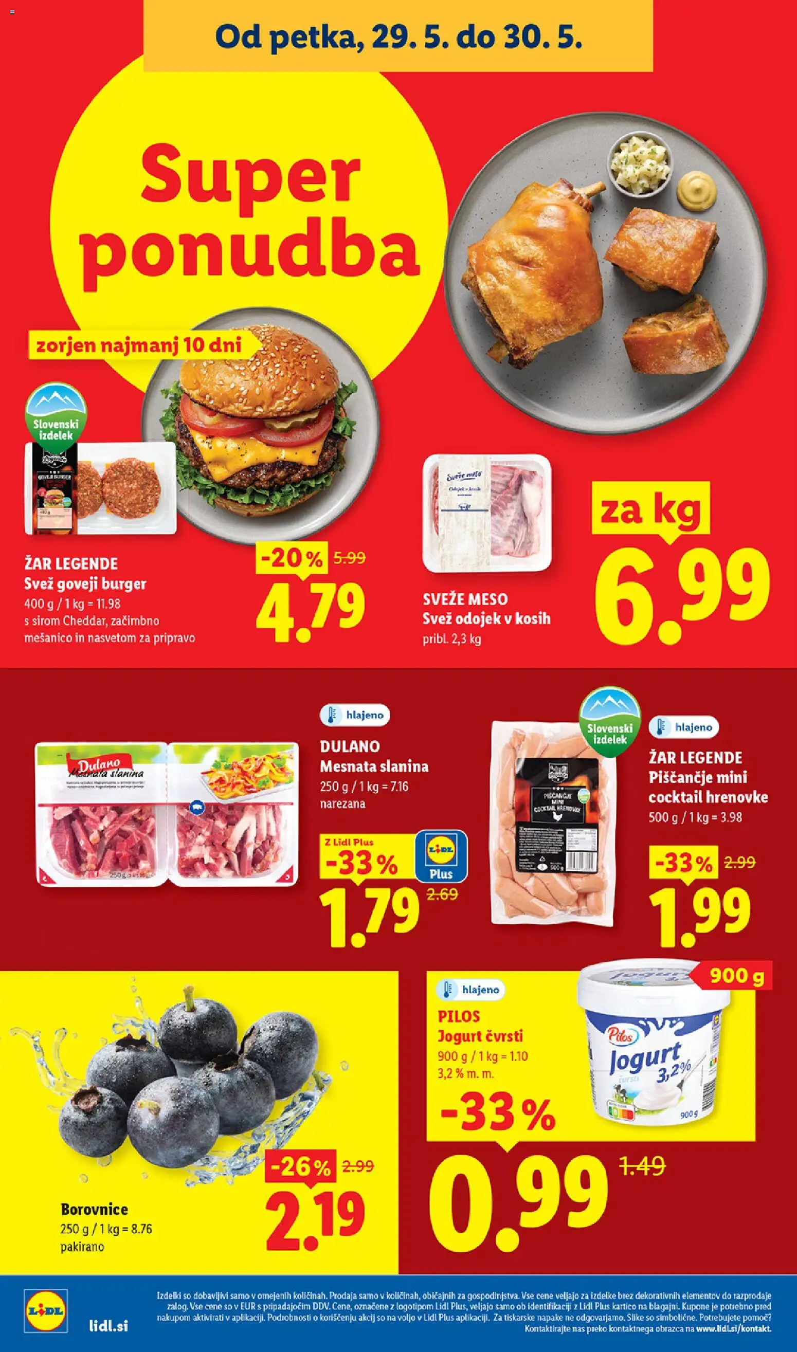 Novi Lidl katalog ponudbe – veljaven od 28.05.2026 | Stran: 42 | Izdelki: Hrenovke, Zar, Slanina, Jogurt