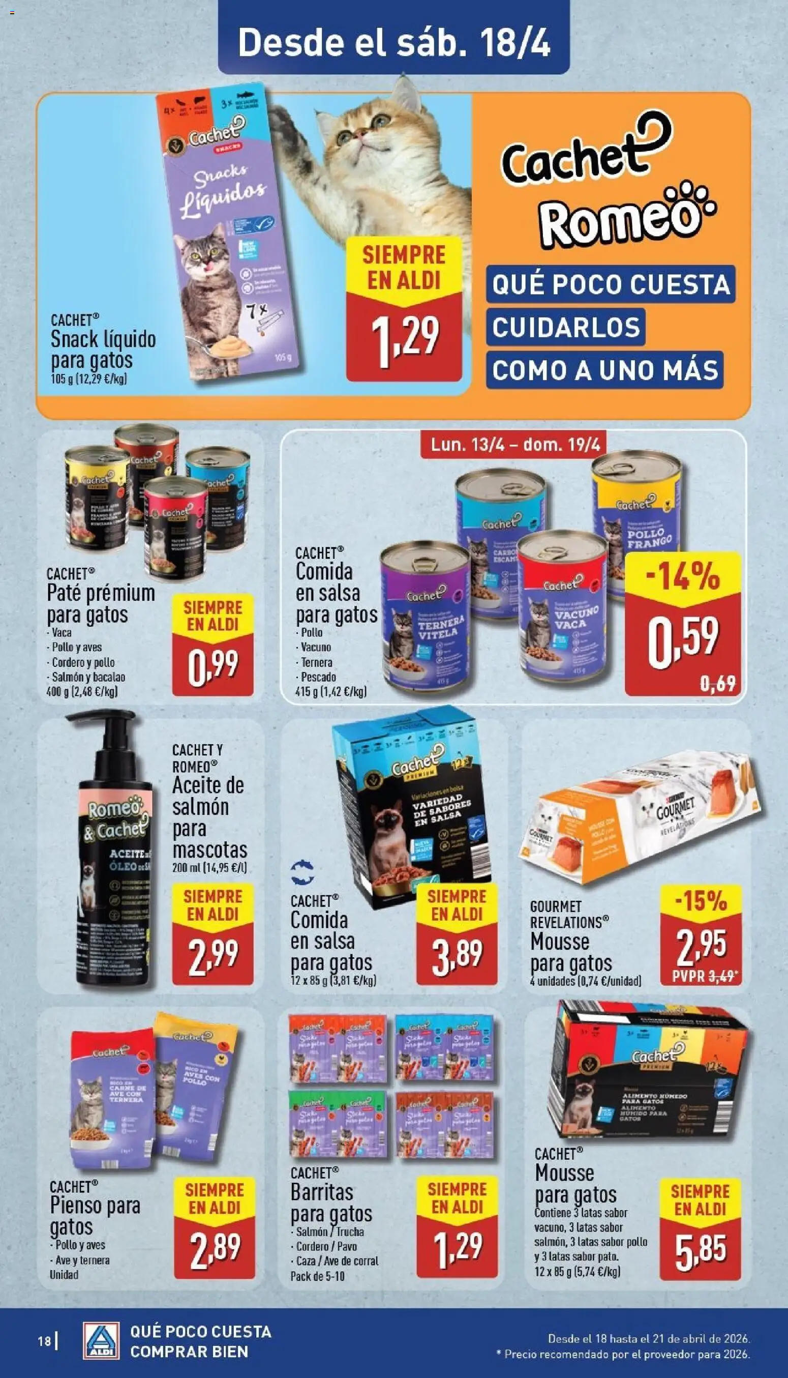Aldi folleto Península │ válido desde el 13.04.2026 | Página: 18 | Productos: Mousse, Aceite, Bolsa, Φίλτρο καφέ
