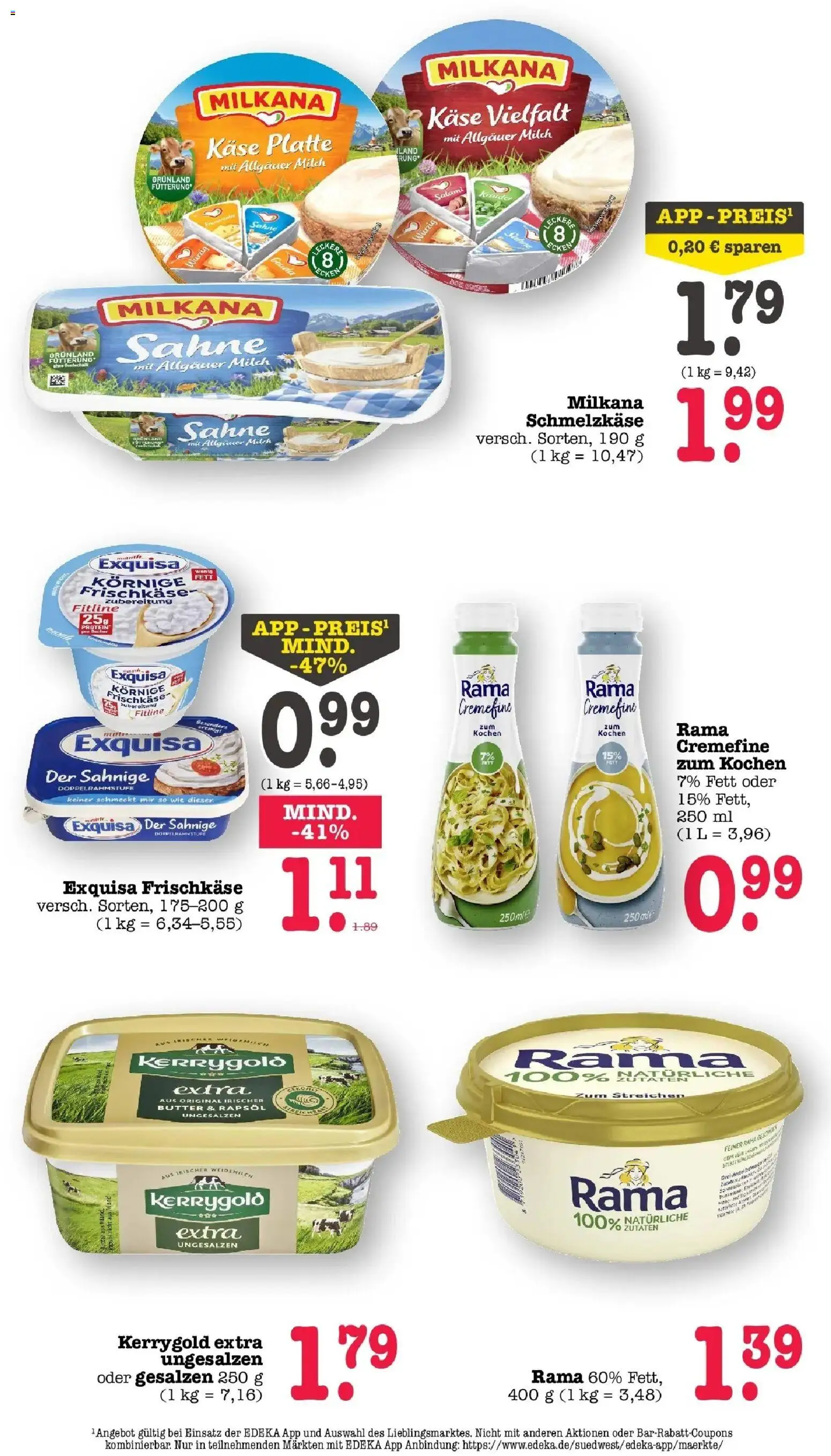 Edeka Prospekt Mainz-Weisenau – gültig ab 27.07.2026 | Seite: 27 | Produkte: Milch, Butter, Exquisa frischkase, Frischkase