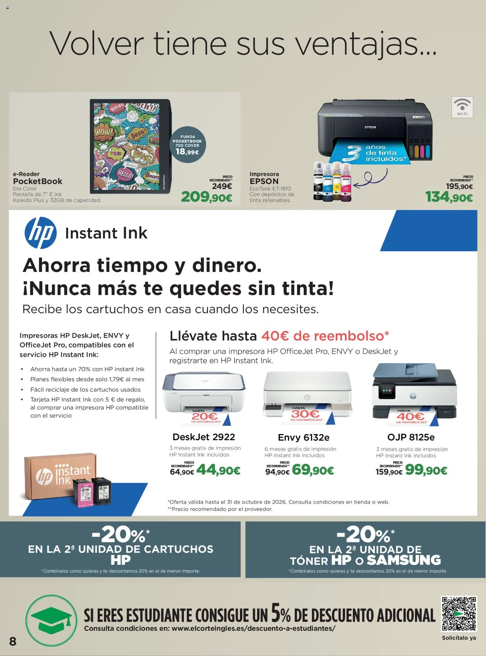El Corte Inglés Volver tiene sus ventajas │ válido desde el 21/09/2026 | Página: 8