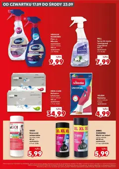 Pogląd oferty "VIGO! Ściereczki uniwersalne, Ściereczki uniwersalne na rolce, białe, 40 szt." - ważna od 17.09.2026 | Strona: 20 | Produkty: Worki na śmieci, Rękawice lateksowe, Vileda, Piana
