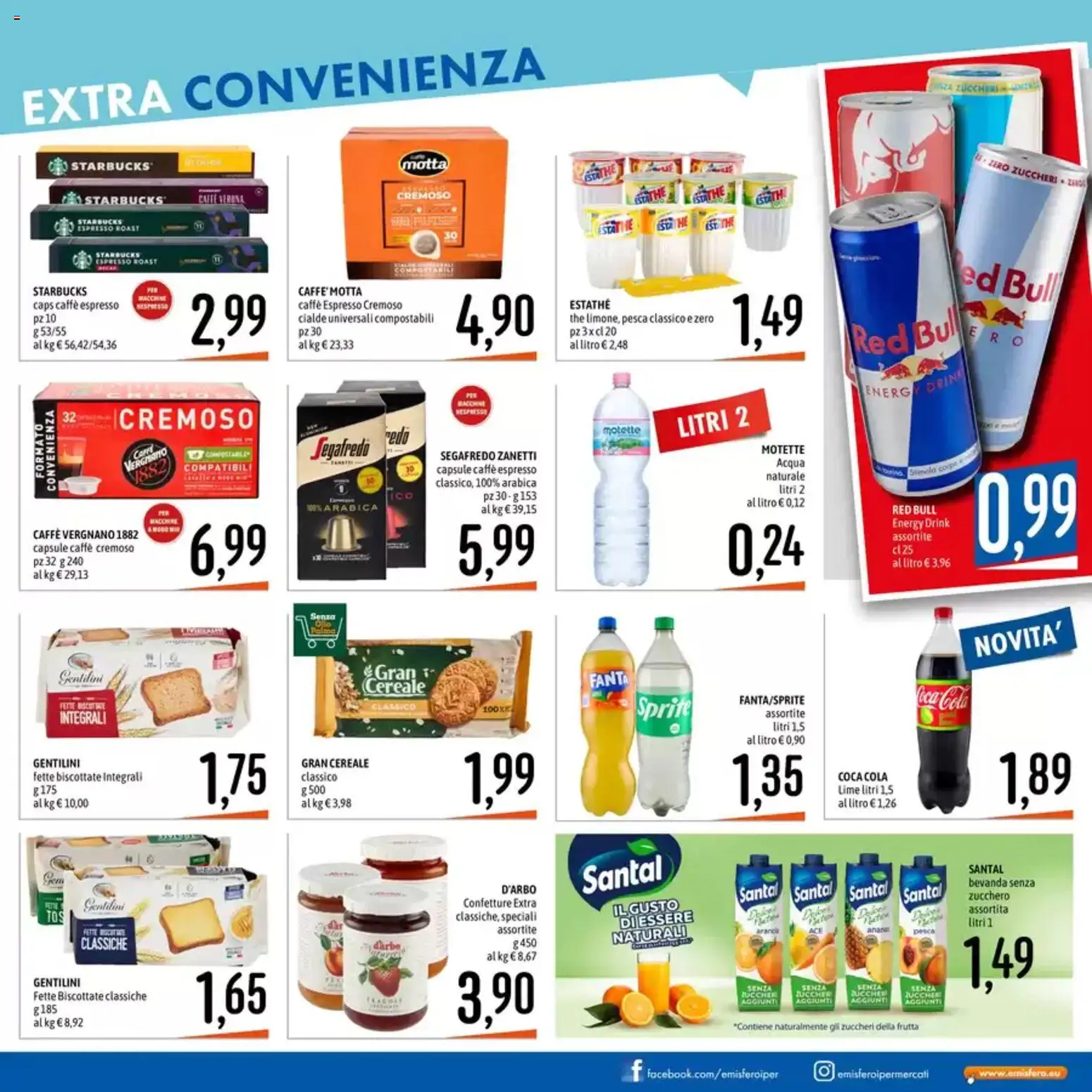 Volantino Emisfero del 28.05.2026 | Pagina: 5 | Prodotti: Caffè, Frutta, Pesca, Fanta
