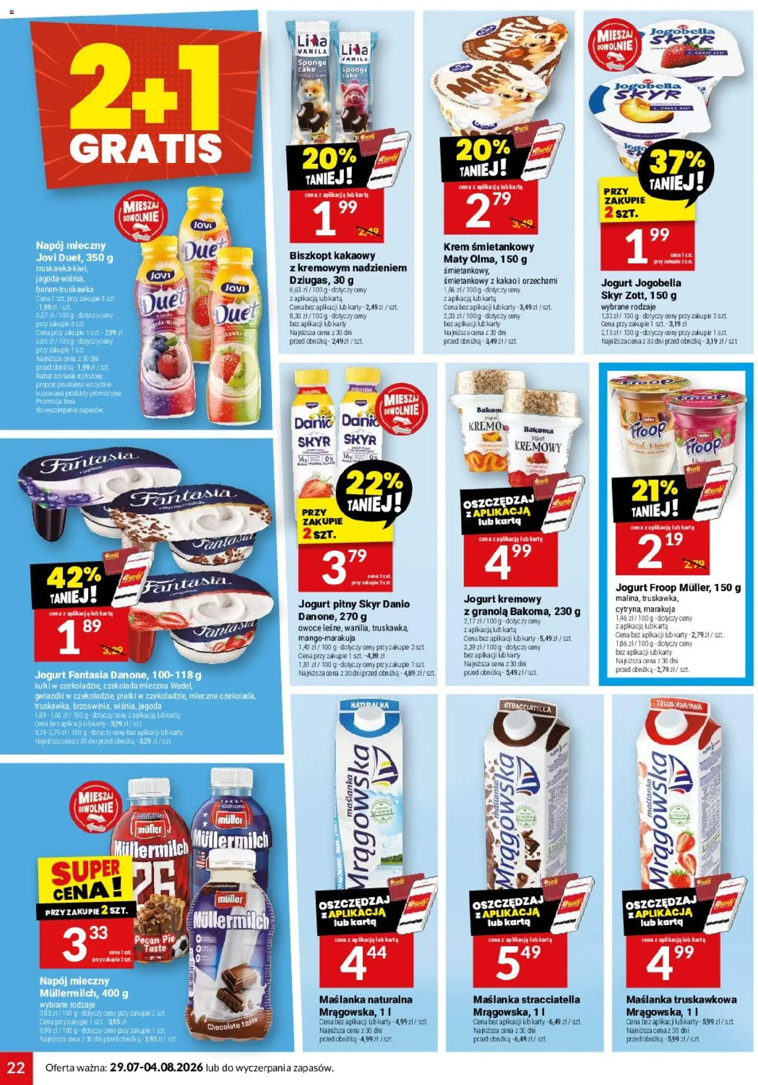 Twój Market gazetka od 29.07.2026 | Strona: 22 | Produkty: Karta, Granola, Jogurt kremowy, Skyr