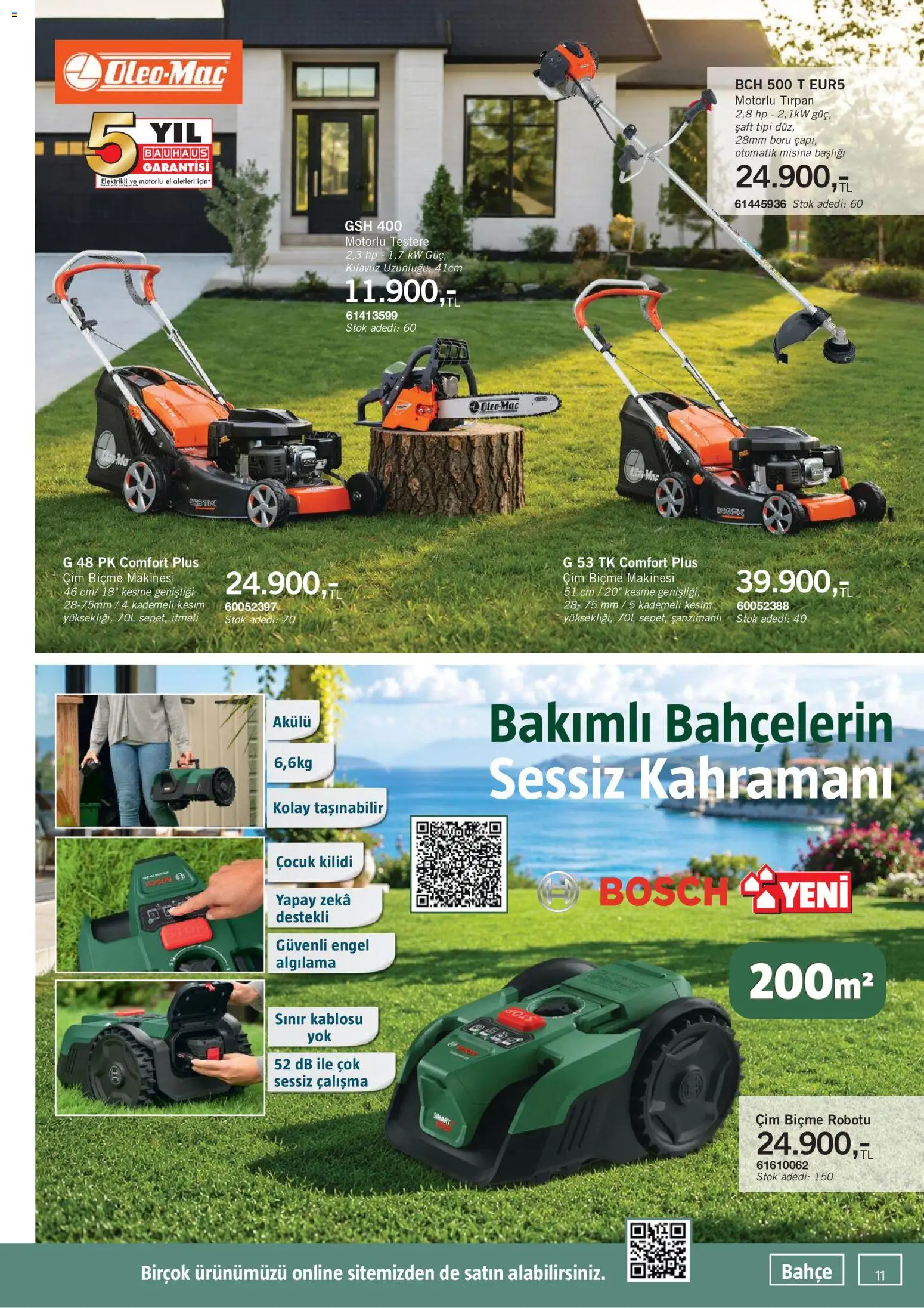 Bauhaus Katalog - 04 Temmuz 2026 tarihinden itibaren geçerlidir | Sayfa: 11 | Ürünler: Biçme makinesi