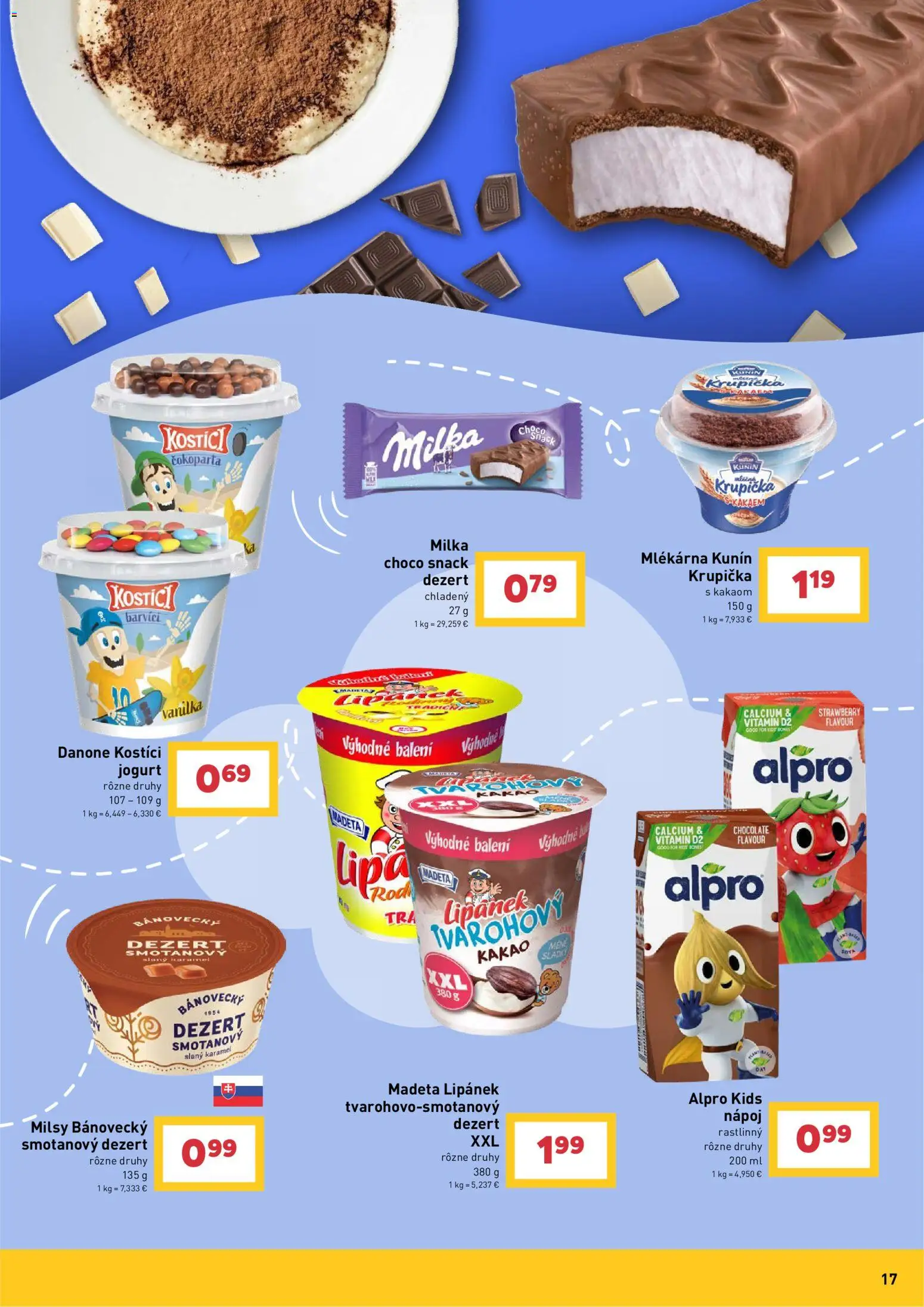 Nové Billa akcie – leták je platný od 09.09.2026 | Strana: 17 | Produkty: Jogurt, Milka, Alpro, Vanilka