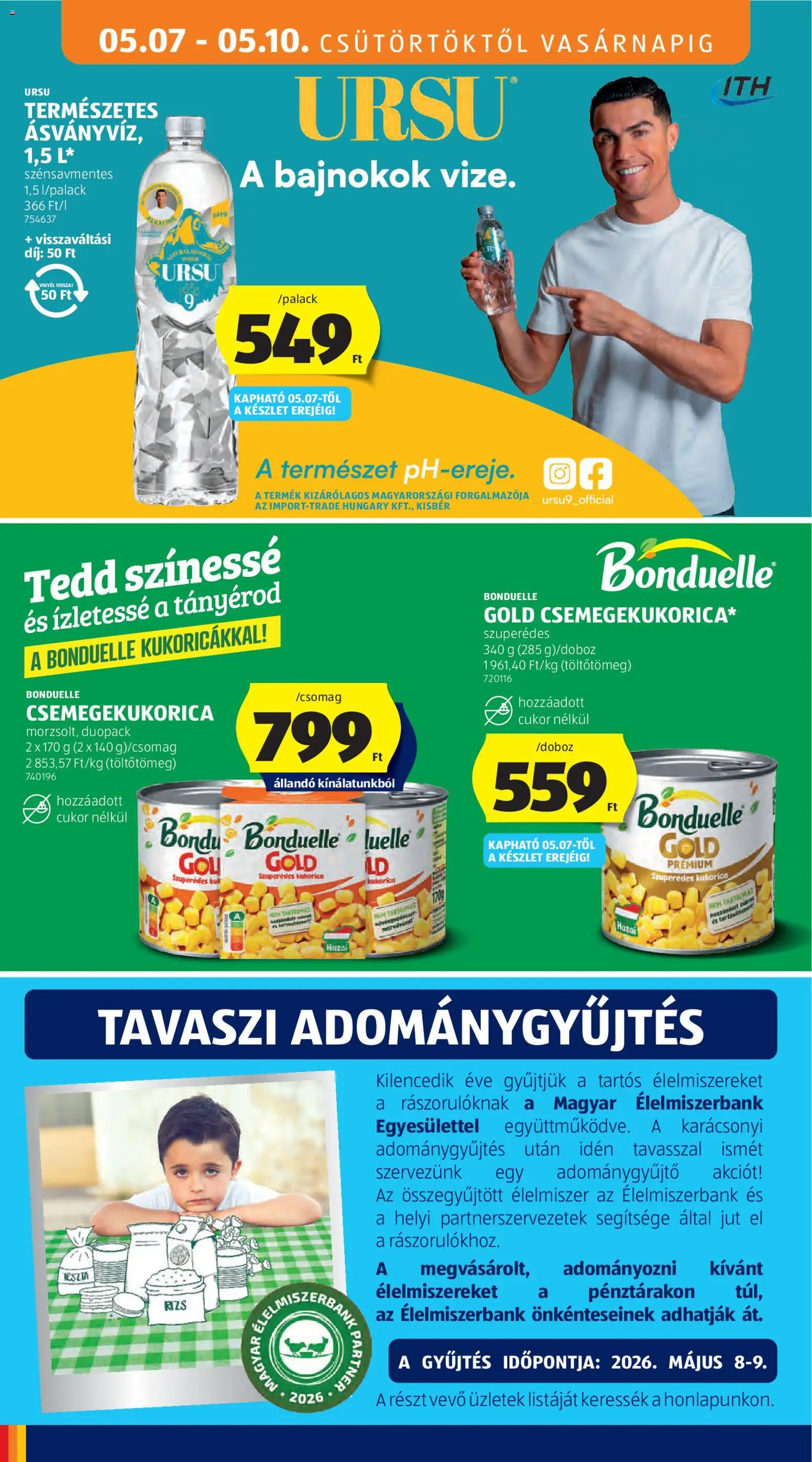 Aldi akciós ujság - amely érvényes a következő dátumtól: 07.05.2026 | Oldal: 20 | Termékek: Csemegekukorica, Rizs, Cukor