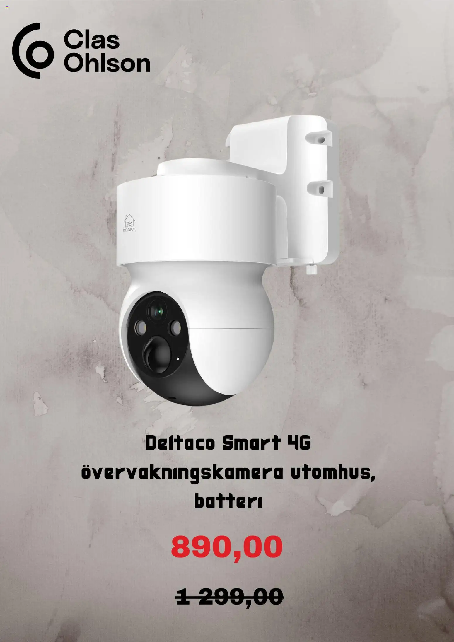 Clas Ohlson reklamblad aktuell från 12/08/2026 | Sida: 9 | Produkter: Övervakningskamera, Batteri