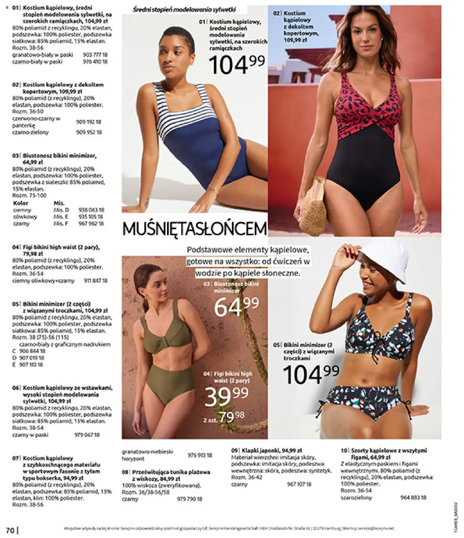 BonPrix Katalog od 10.08.2026 | Strona: 72 | Produkty: Szorty, Biustonosz, Klapki, Figi