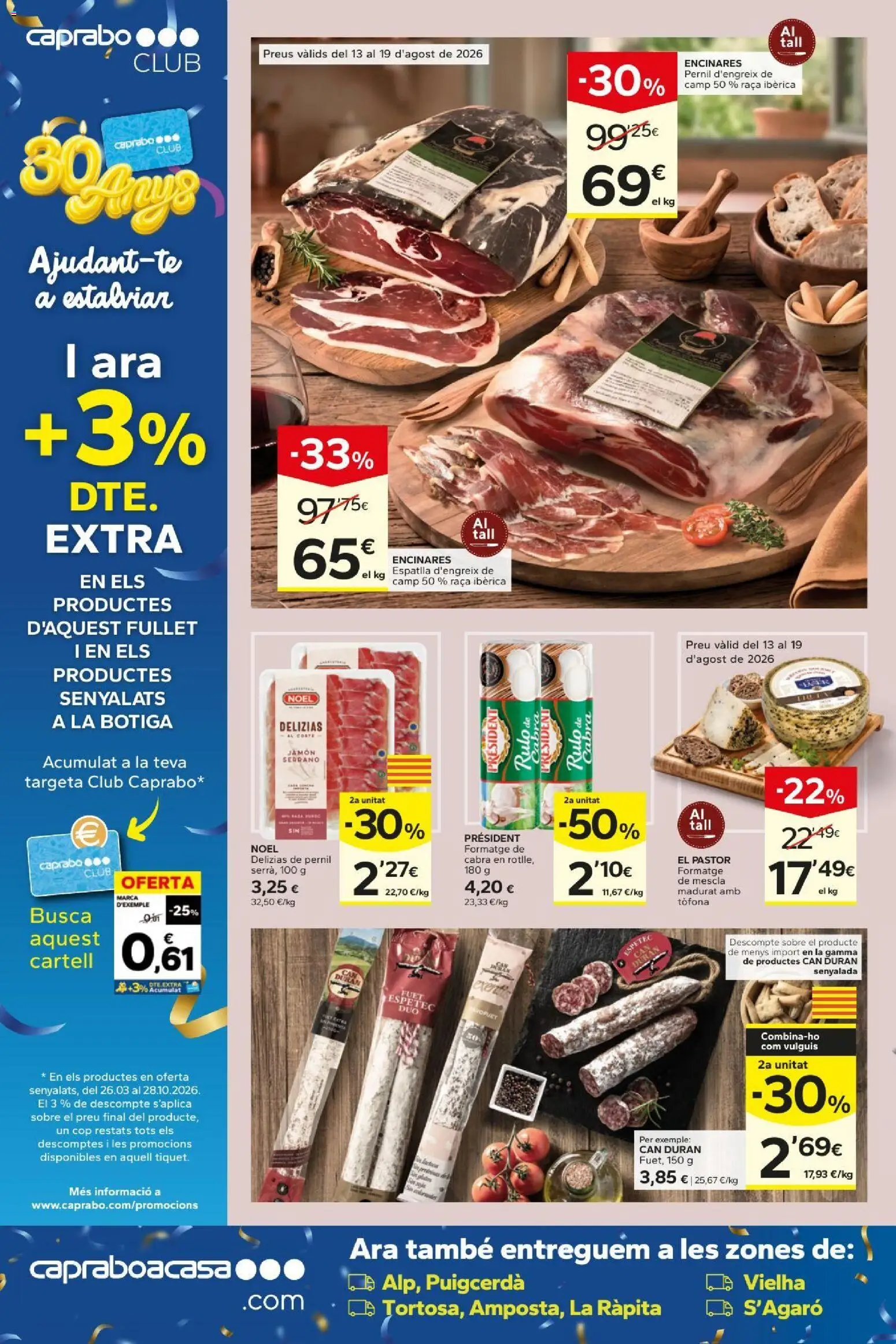 Caprabo folleto │ válido desde el 13/08/2026 | Página: 6 | Productos: Jamón serrano, Jamón