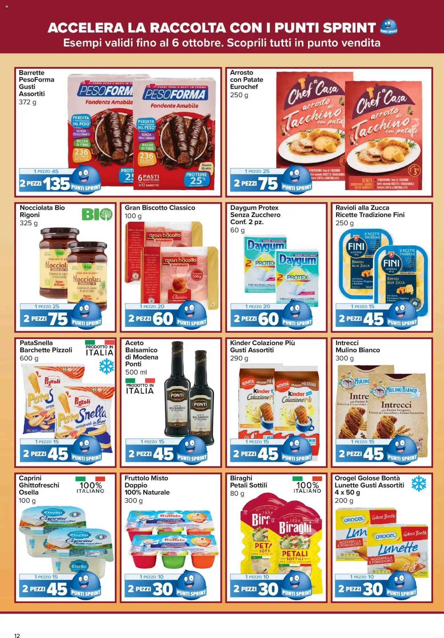 Volantino Carrefour del 24/09/2026 | Pagina: 12 | Prodotti: Olio, Nocciole, Ravioli, Forno