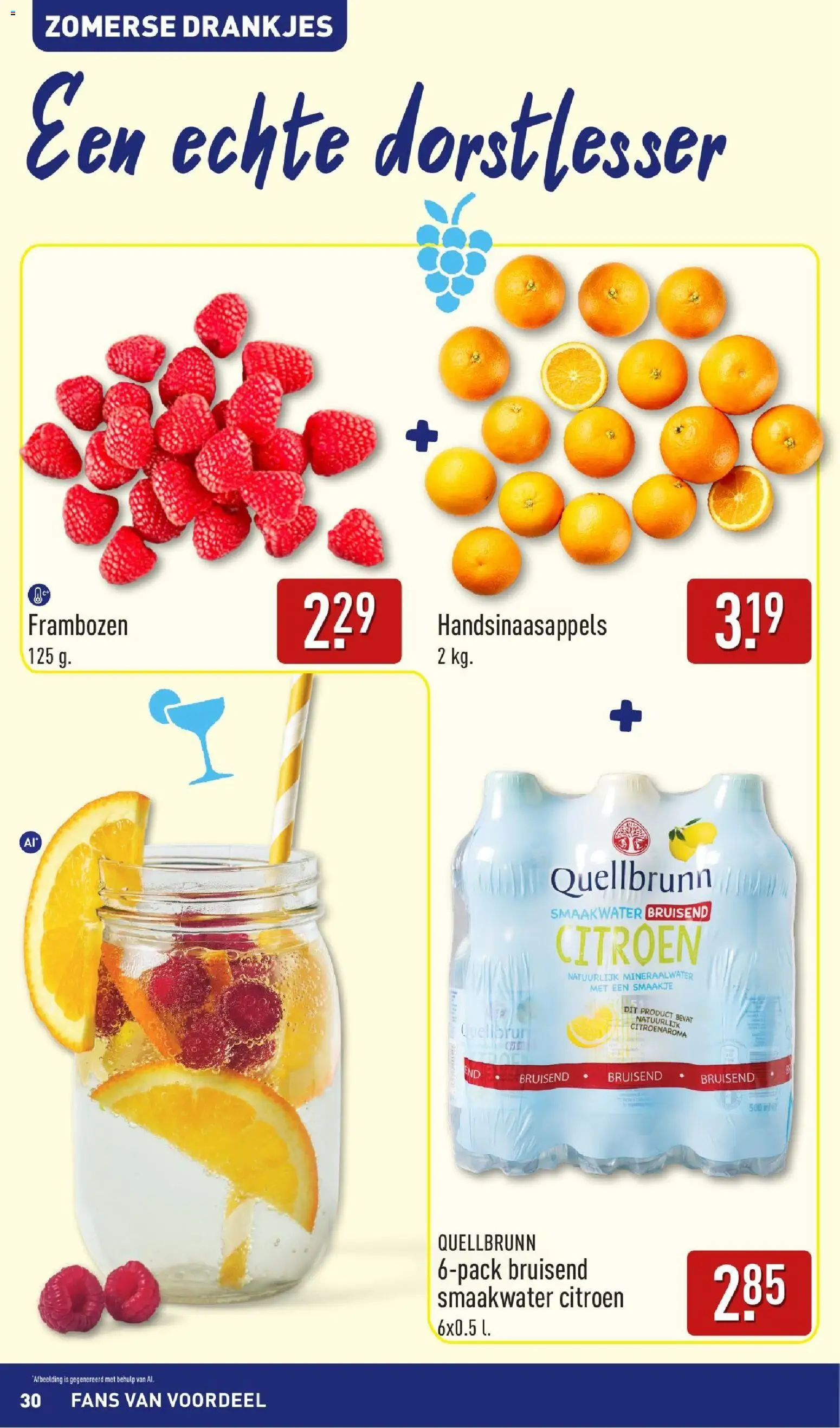 {H1} | Pagina: 30 | Producten: Citroen, Water, Mineraalwater, Frambozen