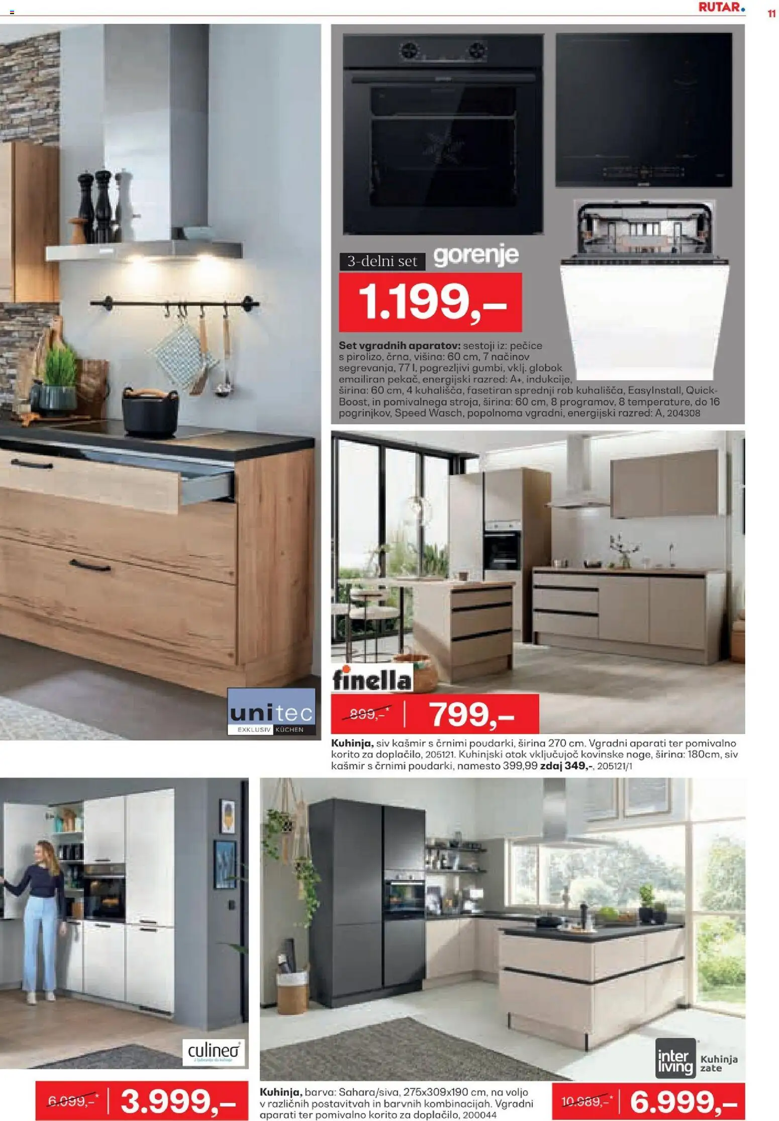 Novi Rutar katalog ponudbe – veljaven od 22.07.2026 | Stran: 11 | Izdelki: Kuhinja, Pomivalno korito, Barva