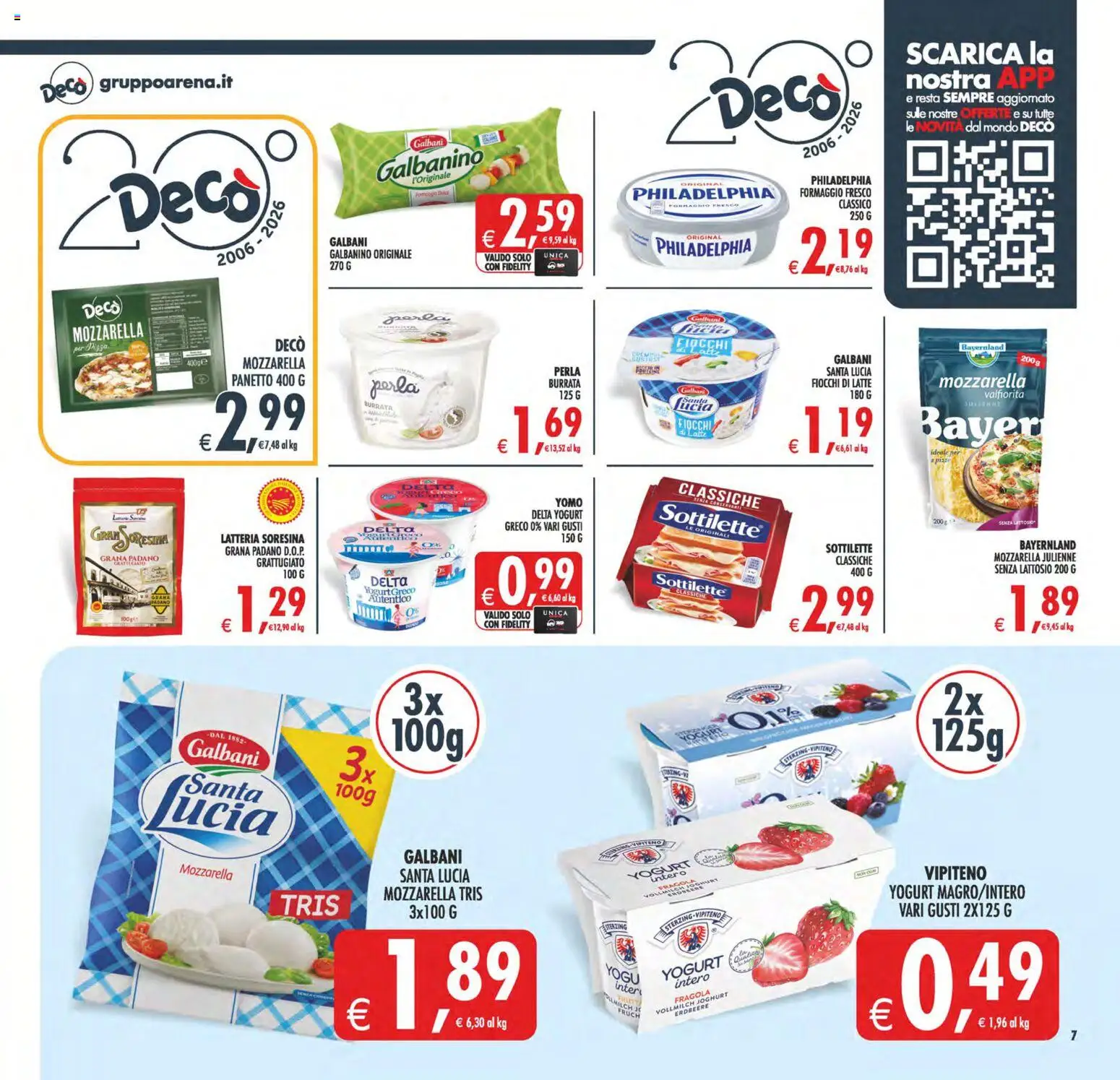 Volantino Decò del 31/07/2026 | Pagina: 8 | Prodotti: Yogurt greco, Yogurt, Fiocchi di latte, Formaggio