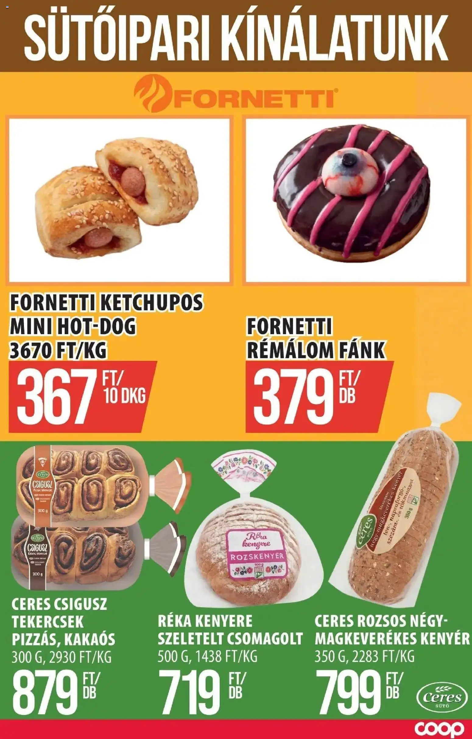 COOP Szolnok akciós újság Nagyszentjános - 2026.10.08. -tól/töl > akció, lapozható szórólap 🛍️ | Oldal: 9 | Termékek: Napraforgó, Fánk, Fornetti, Rozskenyér