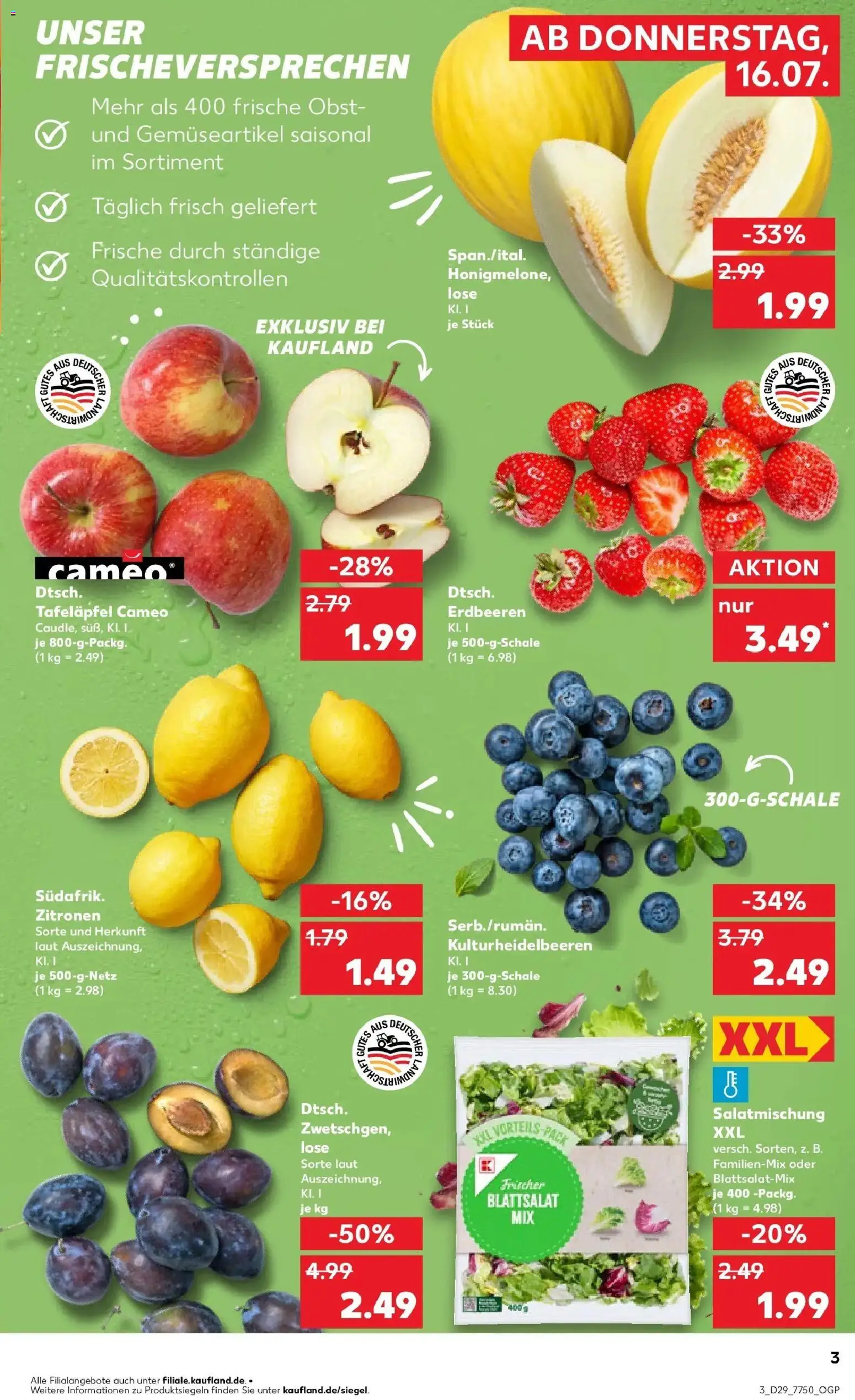 Kaufland Prospekt Mainz – gültig ab 13.07.2026 | Seite: 12 | Produkte: Obst, Erdbeeren, Zitronen