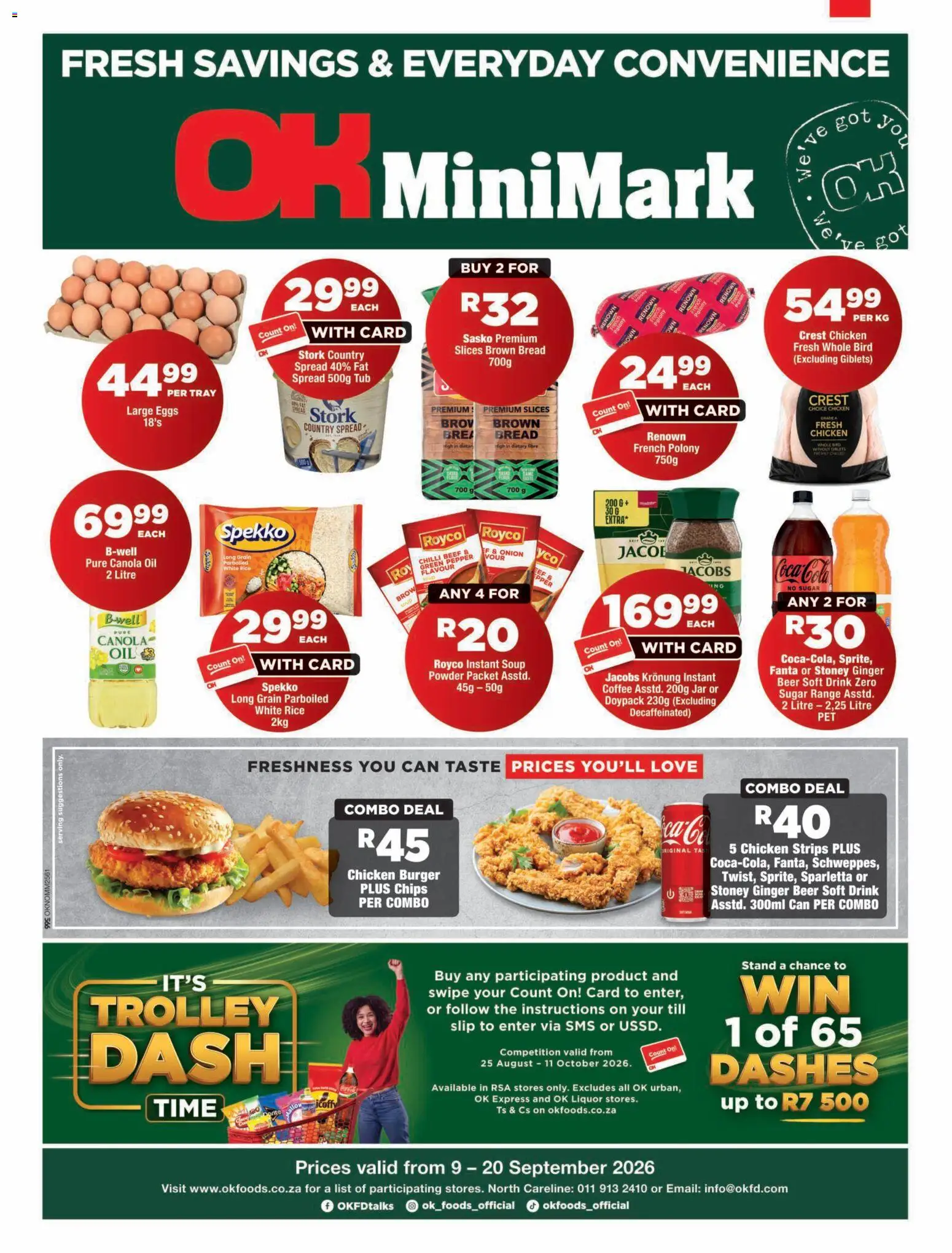 New OK Foods catalogue – valid from 09/09/2026 | Page: 1 | Products: Chicken, Rice, Beef, Chilli