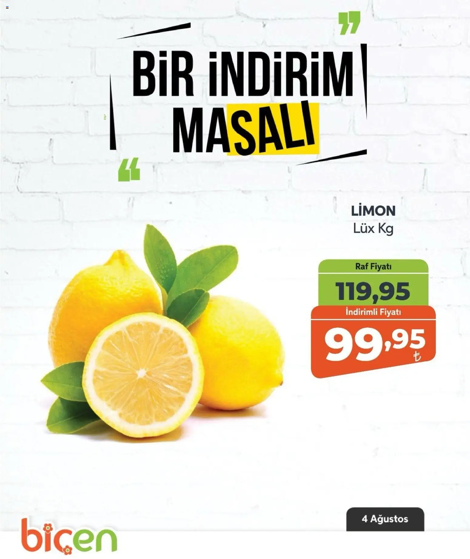Biçen Market - Bir İndirim MaSalı - sebze - 04 Ağustos 2026 tarihinden itibaren geçerlidir | Sayfa: 10