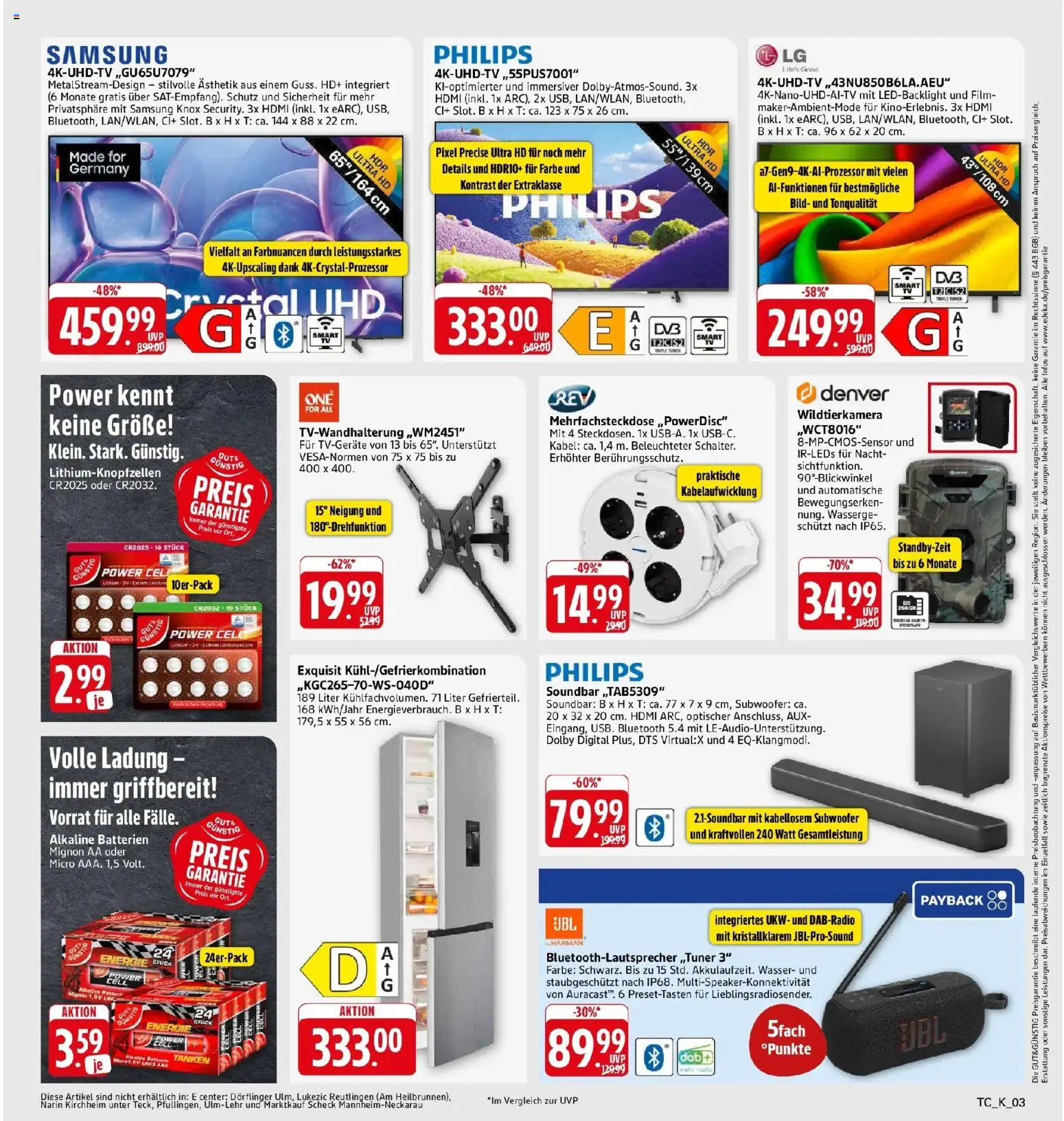 Marktkauf Prospekt Friedrichshafen (ab 28.09.2026) » Angebote online | Seite: 33 | Produkte: Philips, Batterien, Samsung, Wasser