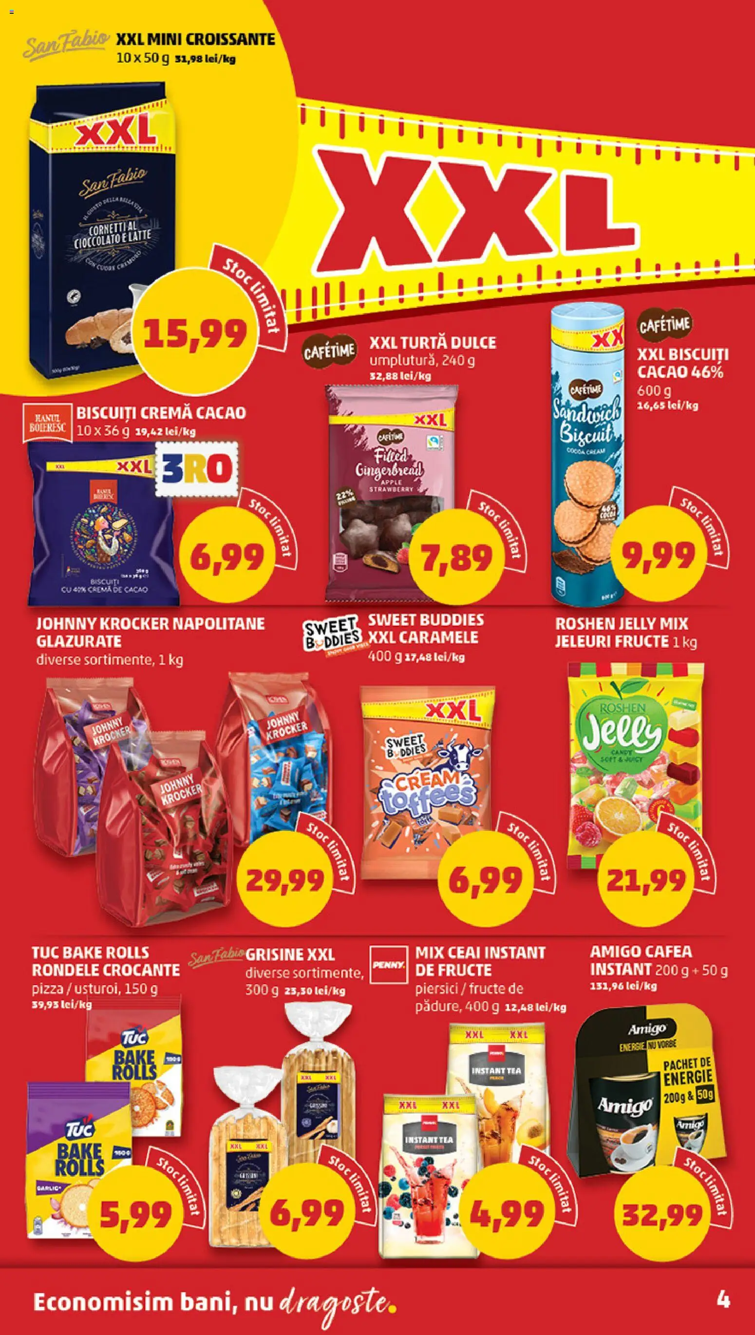 Noul catalog PENNY – valabil de la 10.06.2026 | Pagină: 4 | Produse: Napolitane, Ceai, Fructe, Caramele