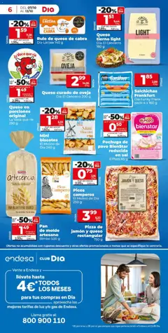 Vista previa Pizza de jamón y queso rectangular, 750 g válido desde el 07/10/2026 | Página: 6