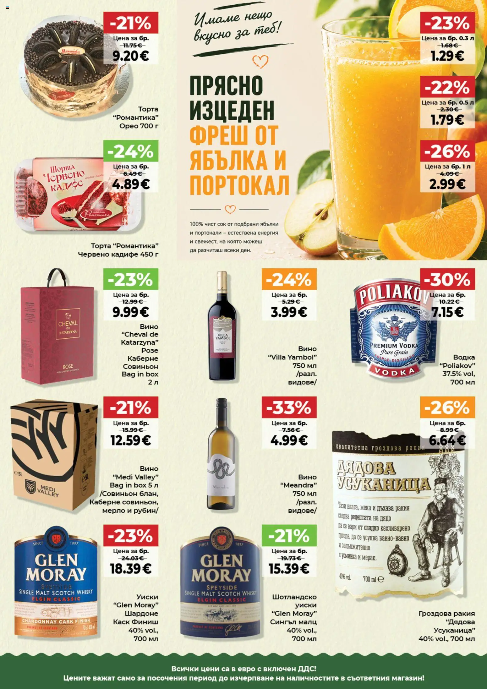 {H1} | Страница: 7 | Продукти: Сок, Вино, Портокали, Гроздова ракия