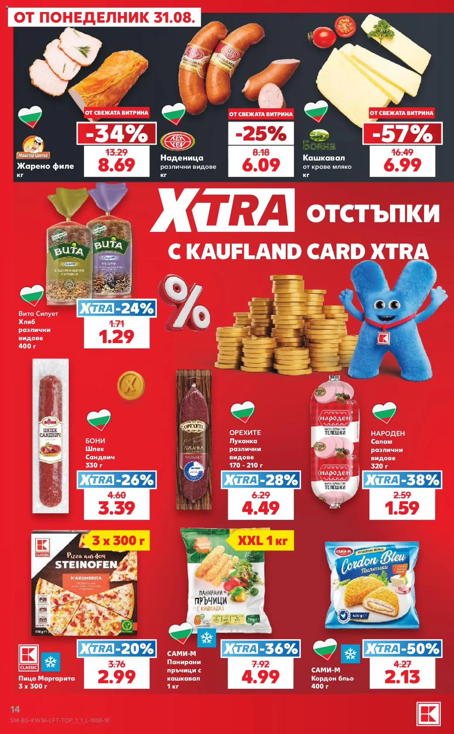 {H1} | Страница: 14 | Продукти: Хляб, Салам, Пица, Краве