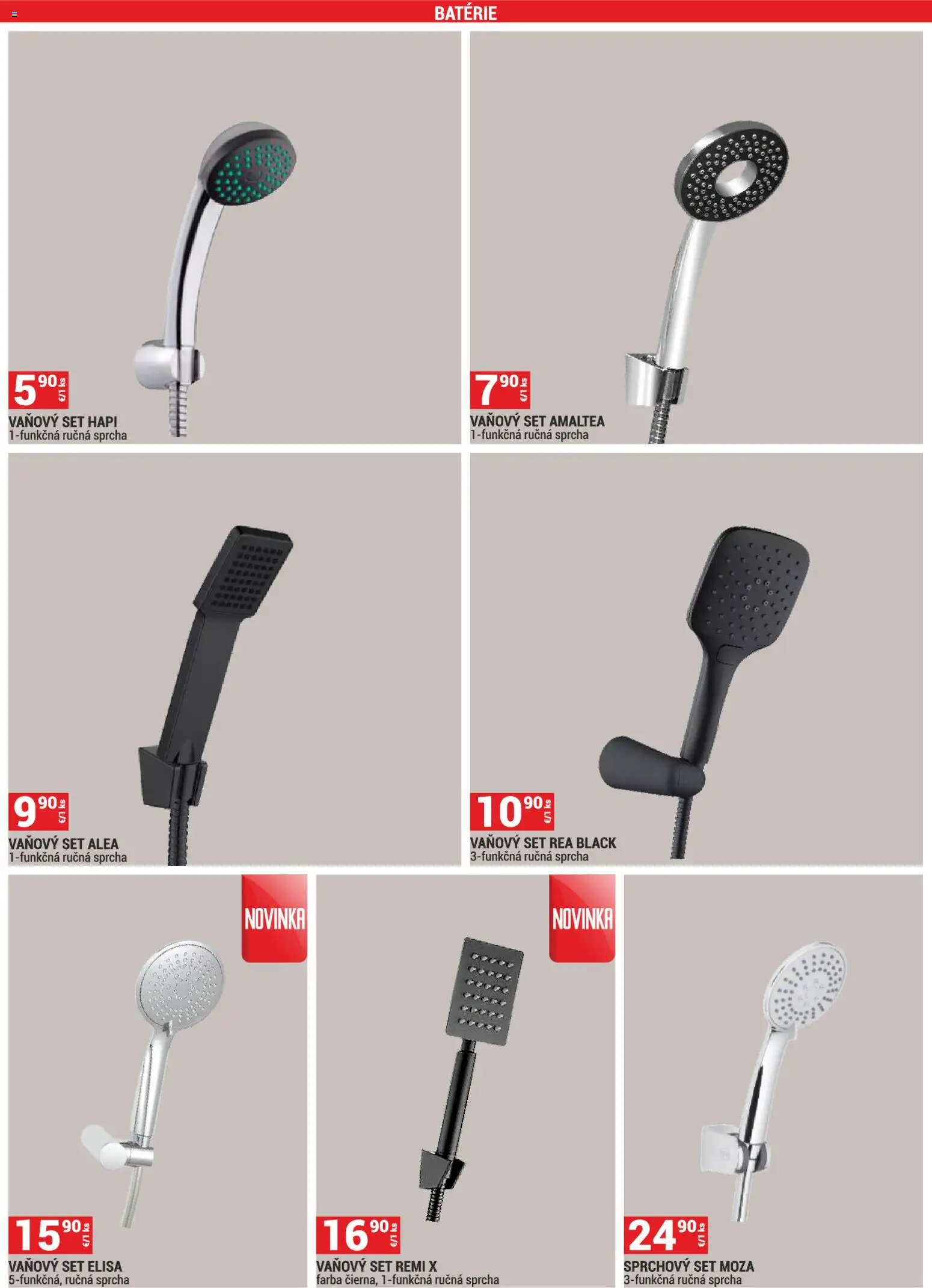 Nové Merkury Market akcie – leták je platný od 01.04.2026 | Strana: 10 | Produkty: Sprcha