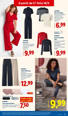 Pré-visualização ESMARA Casaco de Malha Fina, 50% Viscose (LENZING™ ECOVEROTM), 28% poliéster (reciclado), 22% poliamida. Tam. XS ao L consoante modelo válido de 18.05.2026 | Página: 9 | Produtos: Macacão, Casaco, Calças, Cuecas
