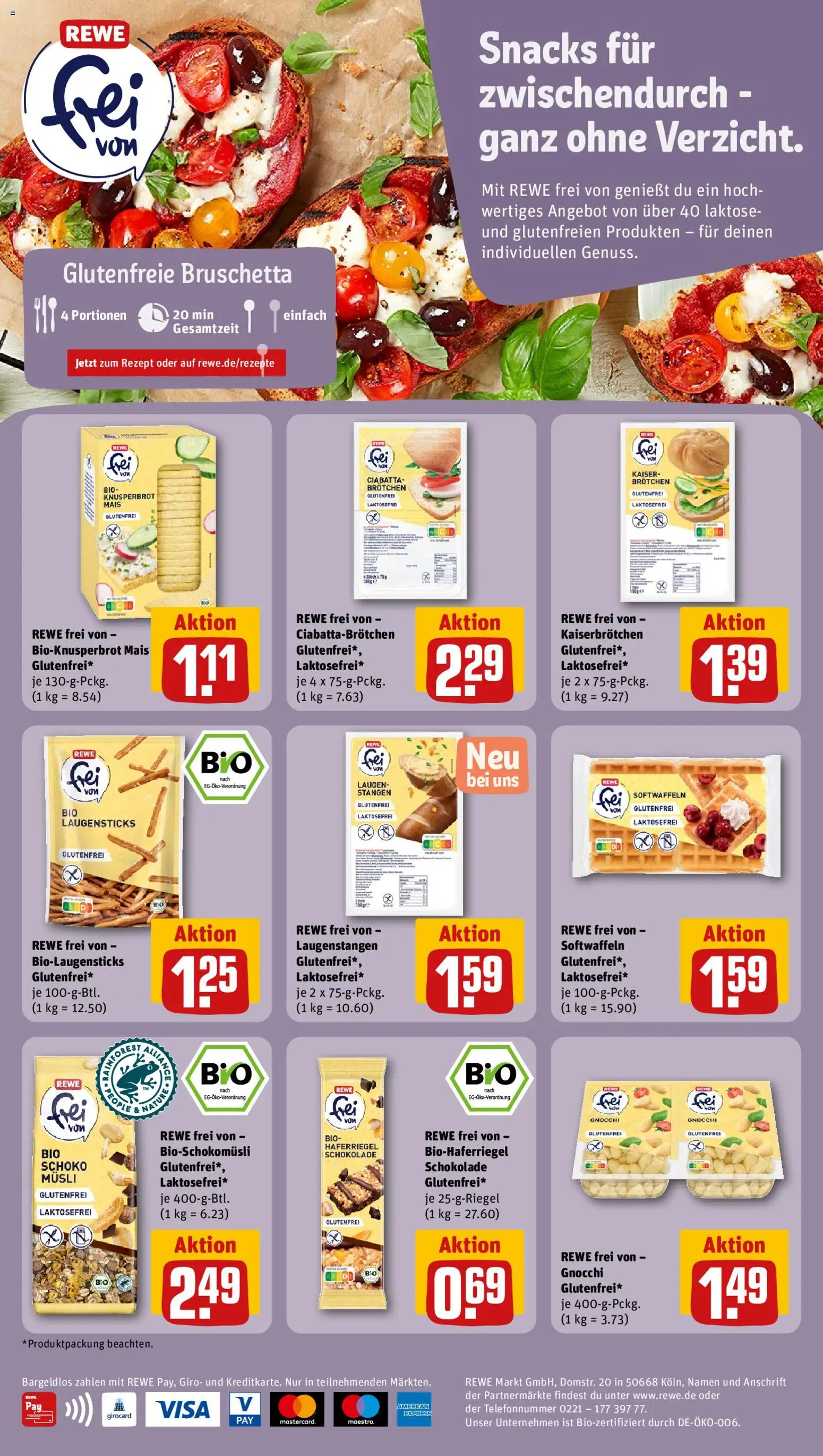 Rewe Prospekt – gültig ab 10.08.2026 | Seite: 16 | Produkte: Musli, Gnocchi, Mais, Schokolade