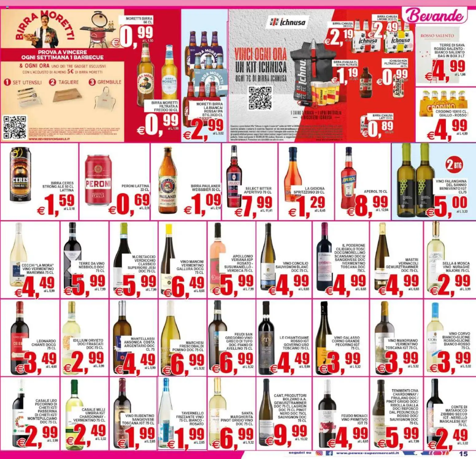 Volantino Pewex del 11/09/2026 | Pagina: 15 | Prodotti: Birra, Ceres, Tagliere, Aperol