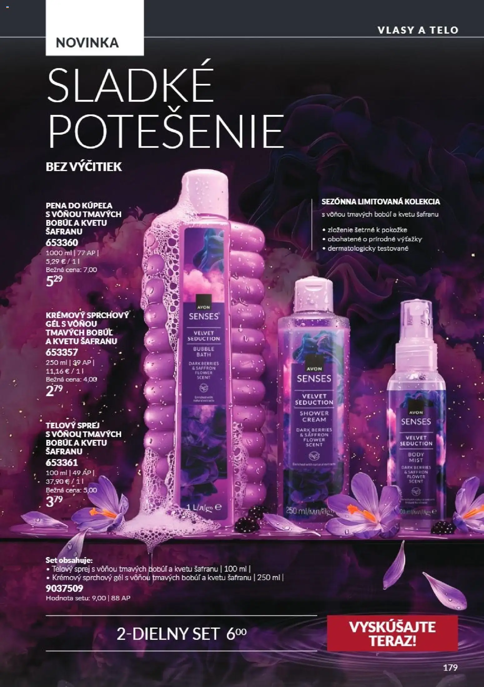 Nové Avon akcie – leták je platný od 01.10.2026 | Strana: 179 | Produkty: Sprchový gél, Pena do kúpeľa, Pena