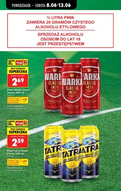 Pogląd oferty "Piwo Warka Jasne Pełne, 500 ml, Piwo Warka Jasne Pełne, 500 ml" - ważna od 08.06.2026 | Strona: 25