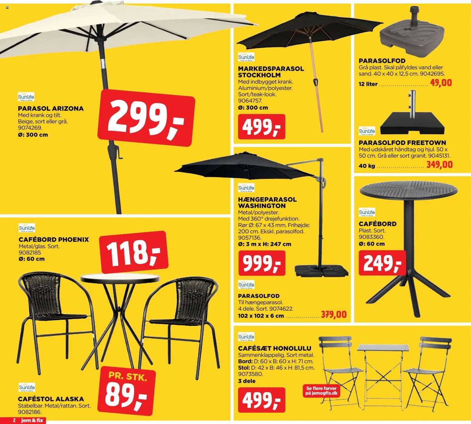 Jem & fix tilbudsavis – gyldig fra 03.05.2026 | Side: 2 | Produkter: Bord, Stol, Parasol