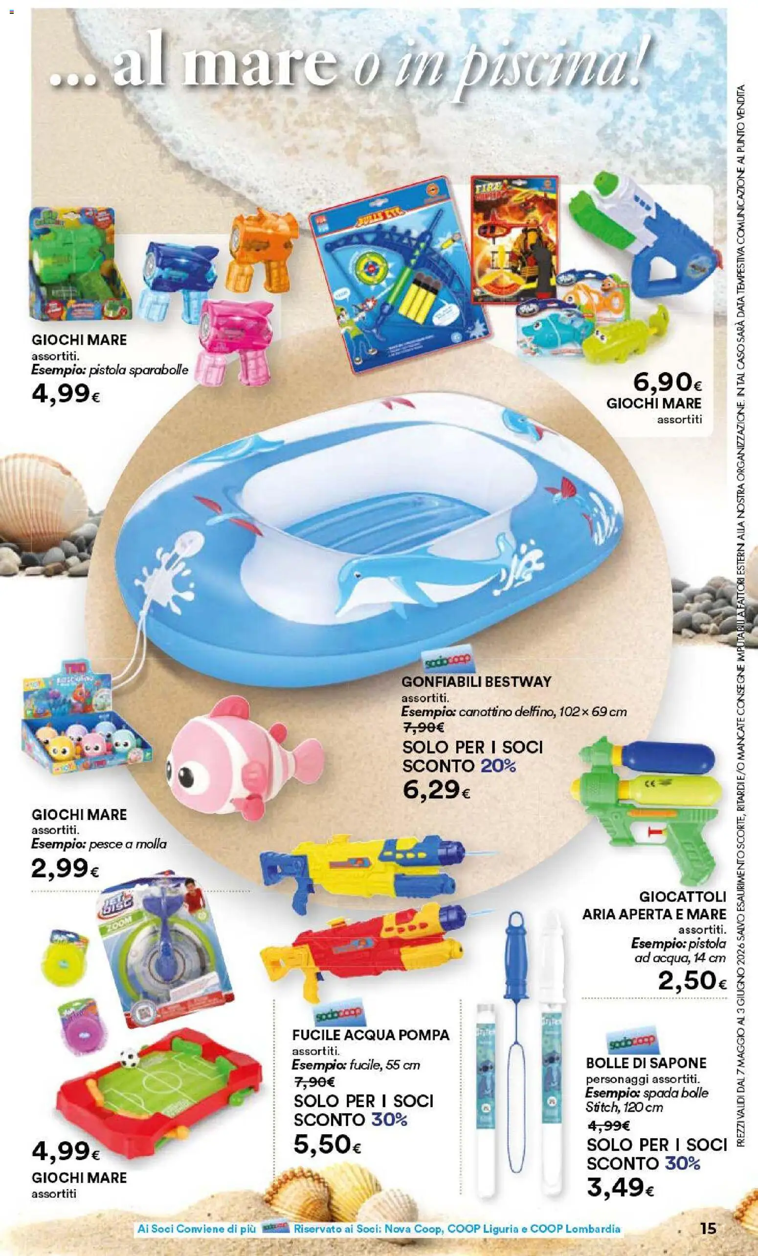 Volantino Ipercoop del 07.05.2026 | Pagina: 15 | Prodotti: Sapone, Pesce, Acqua, Piscina