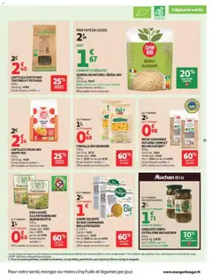 Auchan - Prévisualisation de SOUPE VELOUTÉ DE NOS CAMPAGNES BIO LA POTAGÈRE, SOUPE VELOUTÉ DE NOS CAMPAGNES BIO LA POTAGÈRE 2 x 30 cl valide à partir de 22/09/2026 | Page: 33 | Produits: Haricots verts, Fruits, Pois, Céréal bio