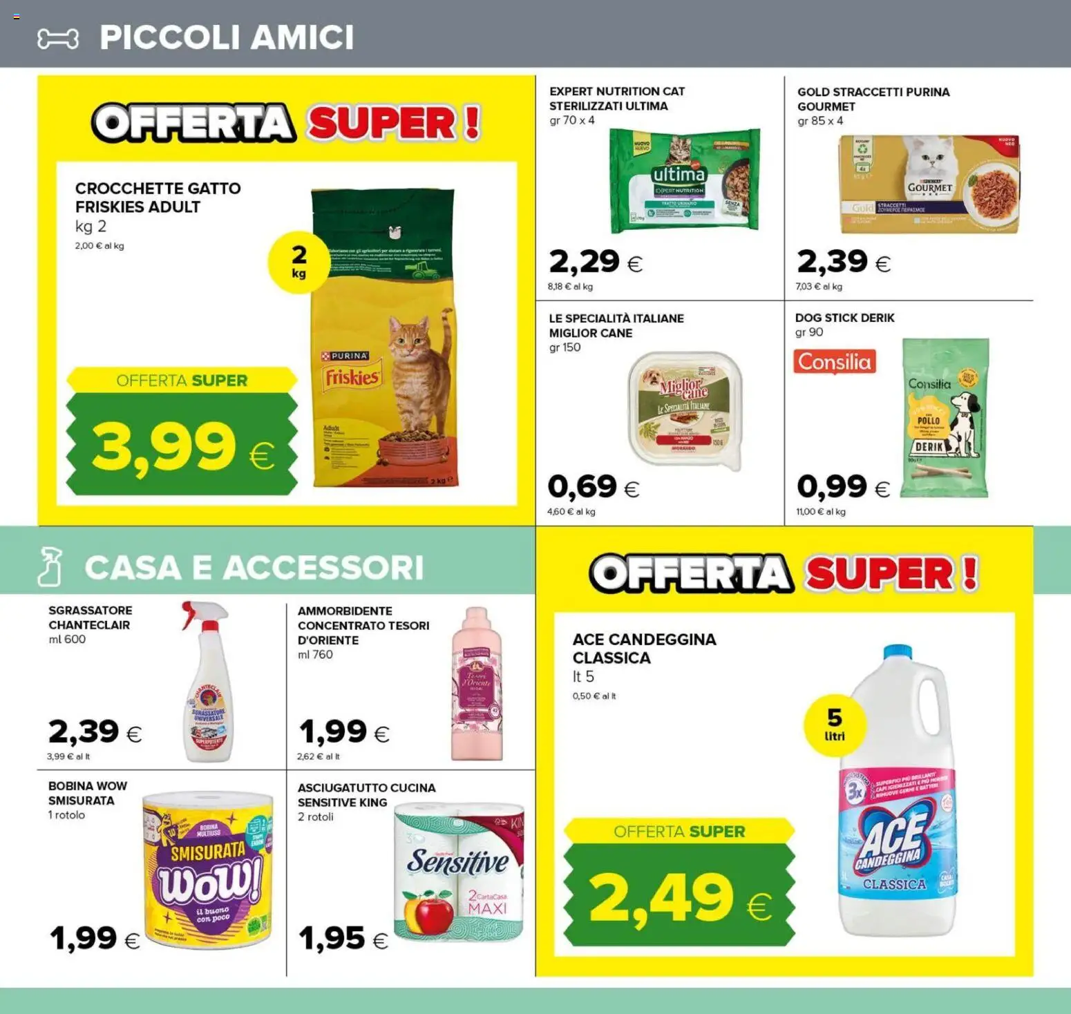 Volantino Oasi del 24/09/2026 | Pagina: 18 | Prodotti: Ammorbidente, Sgrassatore, Crocchette, Asciugatutto