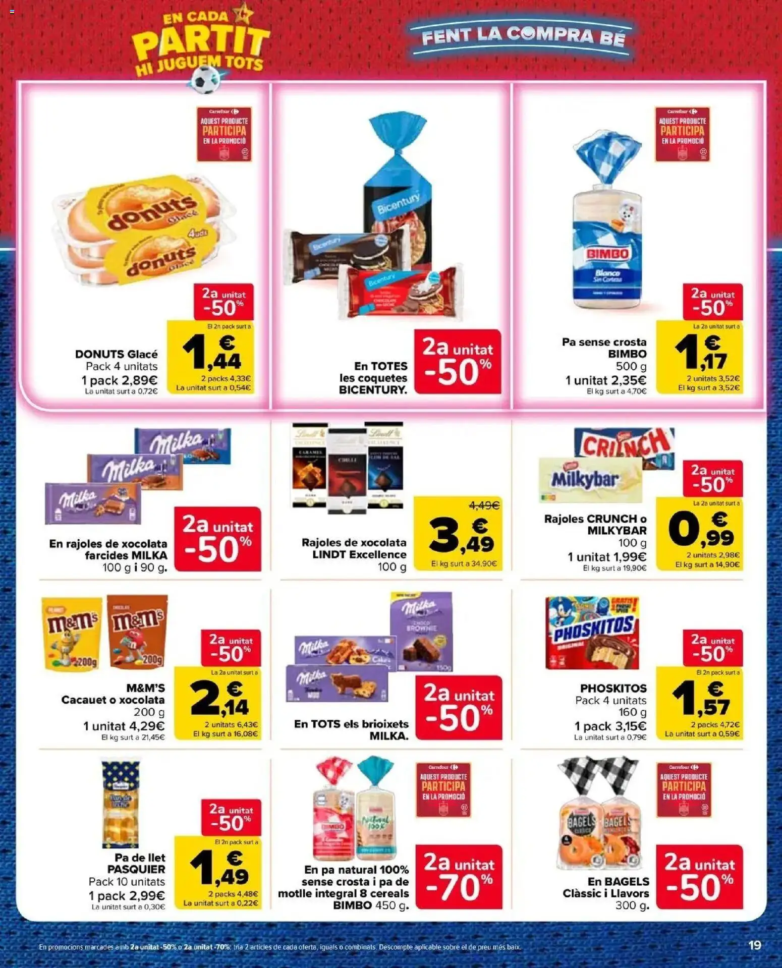 Carrefour Market - 2ª unidad al -50% │ válido desde el 10/07/2026 | Página: 19 | Productos: Lindt, Donuts