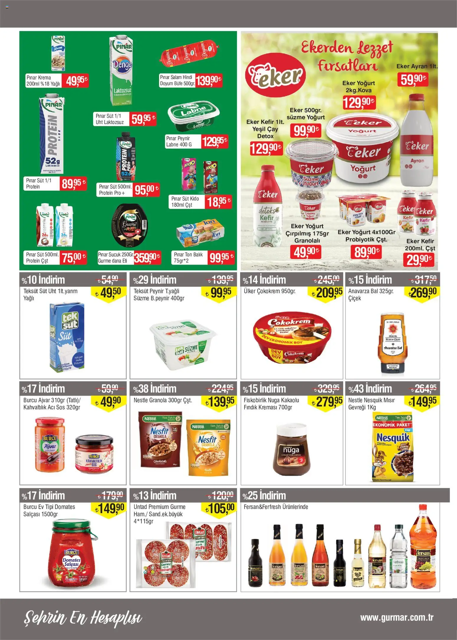 Gürmar Katalog - 15 Ağustos 2026 tarihinden itibaren geçerlidir | Sayfa: 6 | Ürünler: Kefir, Çikolata, Şeker, Krema