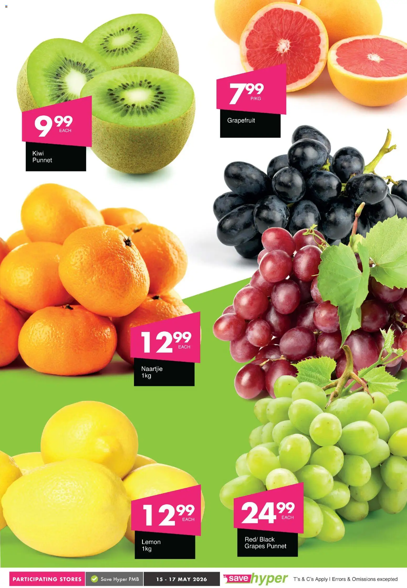 New Save catalogue – valid from 15.05.2026 | Page: 6 | Products: Kiwi, Grapefruit, Lemon, Grapes