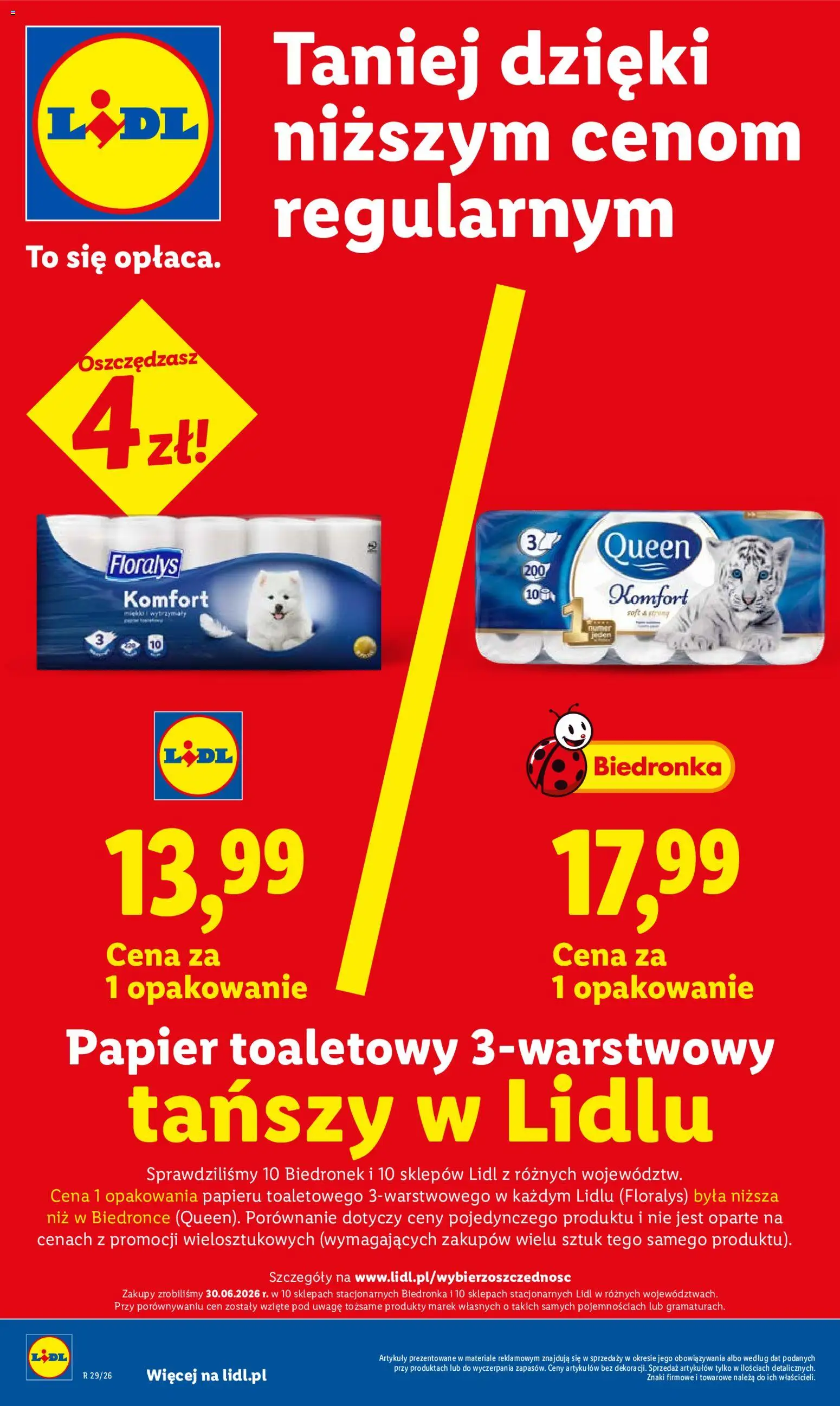 Lidl gazetka od 20.07.2026 | Strona: 30 | Produkty: Papier toaletowy, Papier toaletowy 3-warstwowy