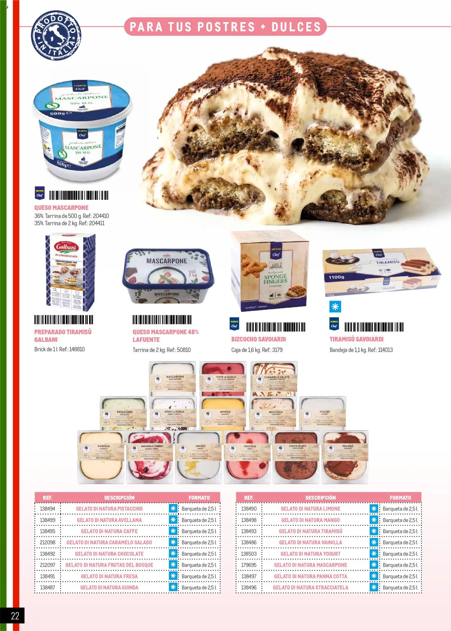 Makro Restaurantes italianos Prat │ válido desde el 27.03.2026 | Página: 22 | Productos: Chocolate, Ρούτερ, Bandeja, Caja