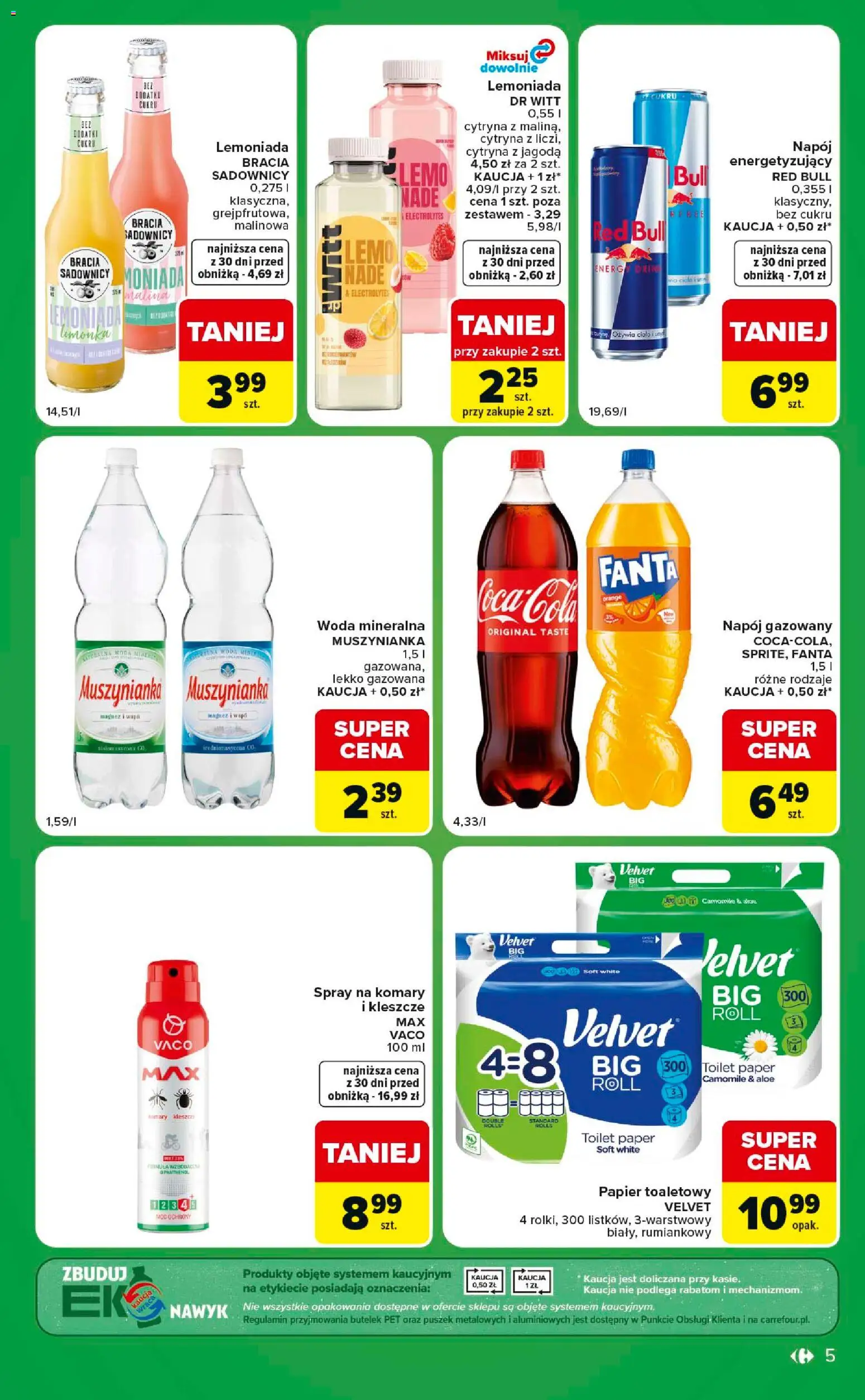 Carrefour gazetka - Express od 11.08.2026 | Strona: 5 | Produkty: Papier toaletowy, Fanta, Lemoniada, Woda